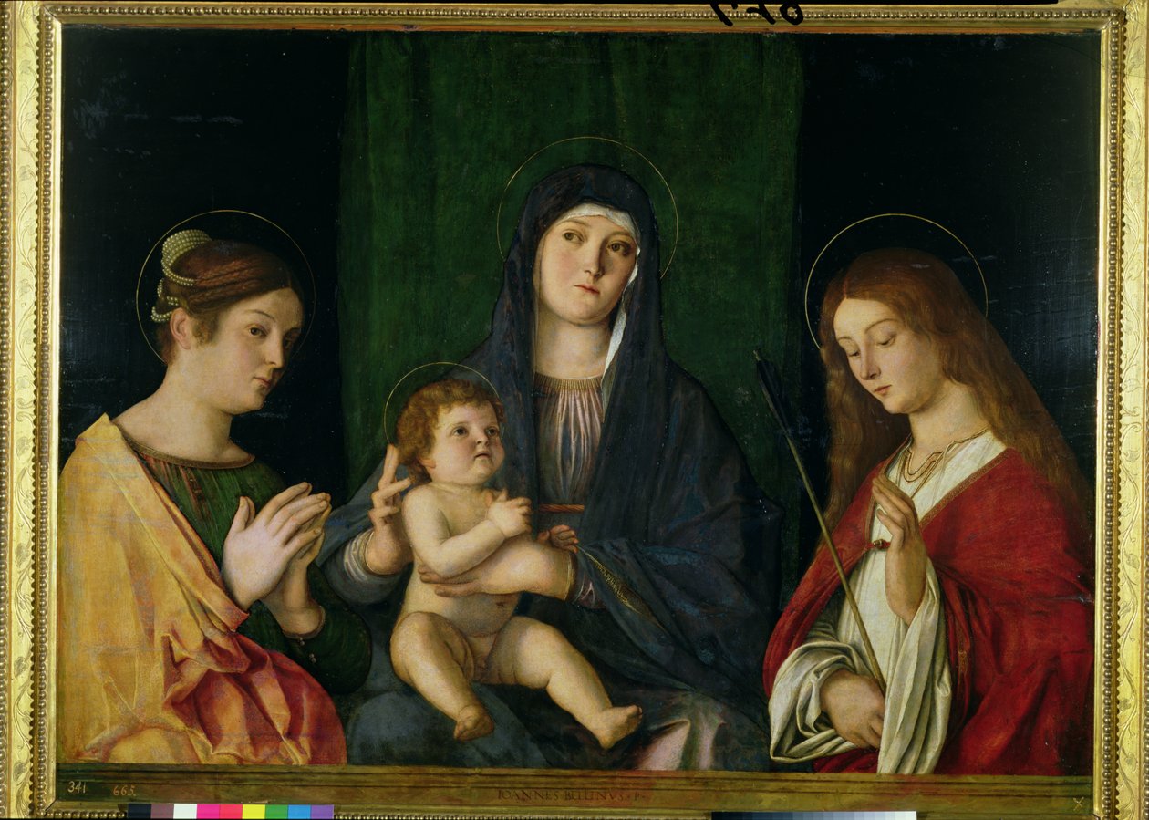 La Virgen y el Niño con Santa Catalina y Santa Úrsula, c.1490 de Giovanni Bellini