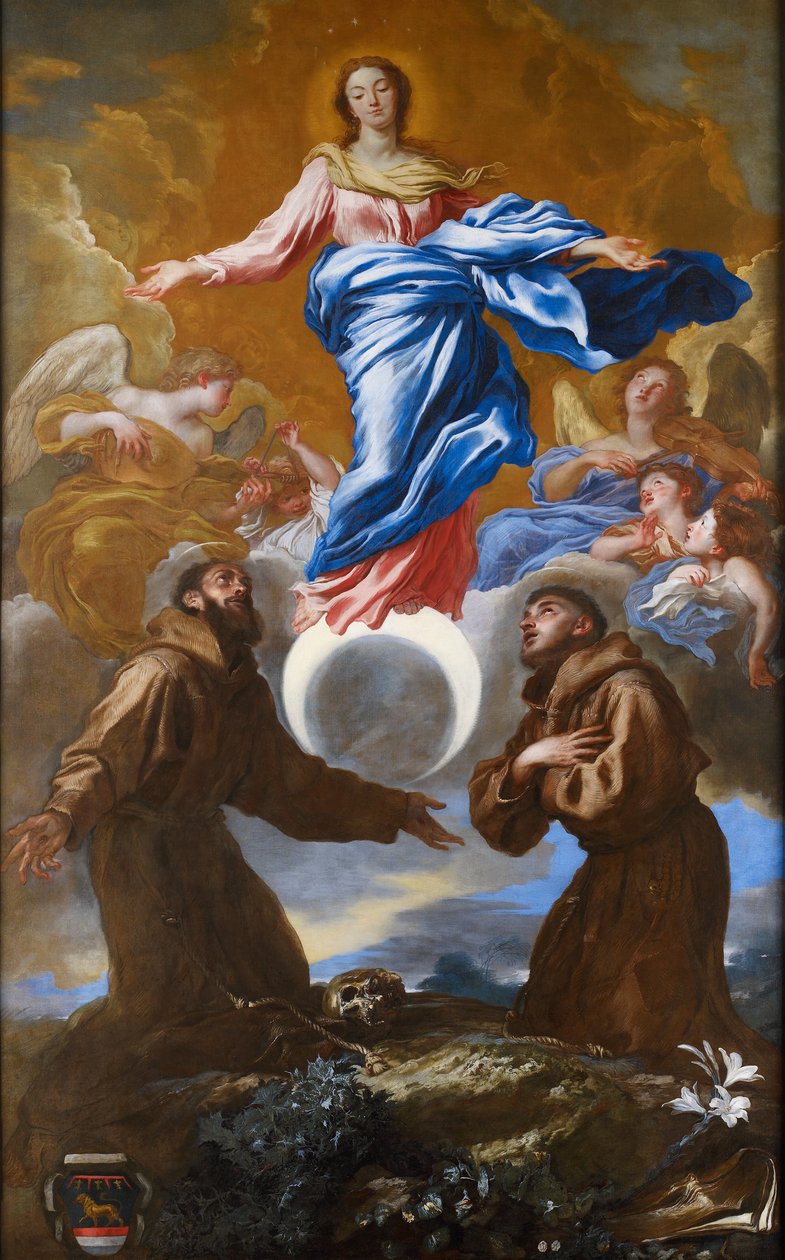 La Inmaculada Concepción con los santos Francisco de Asís y Antonio de Padua, 1650 de Giovanni Benedetto Castiglione