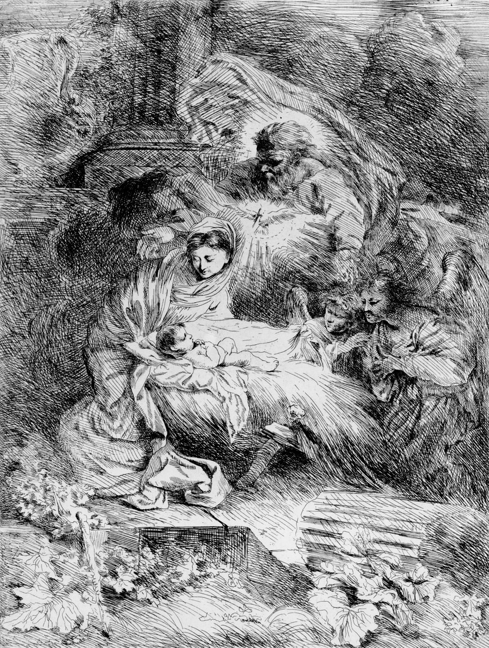 La Natividad, c.1645 de Giovanni Benedetto Castiglione