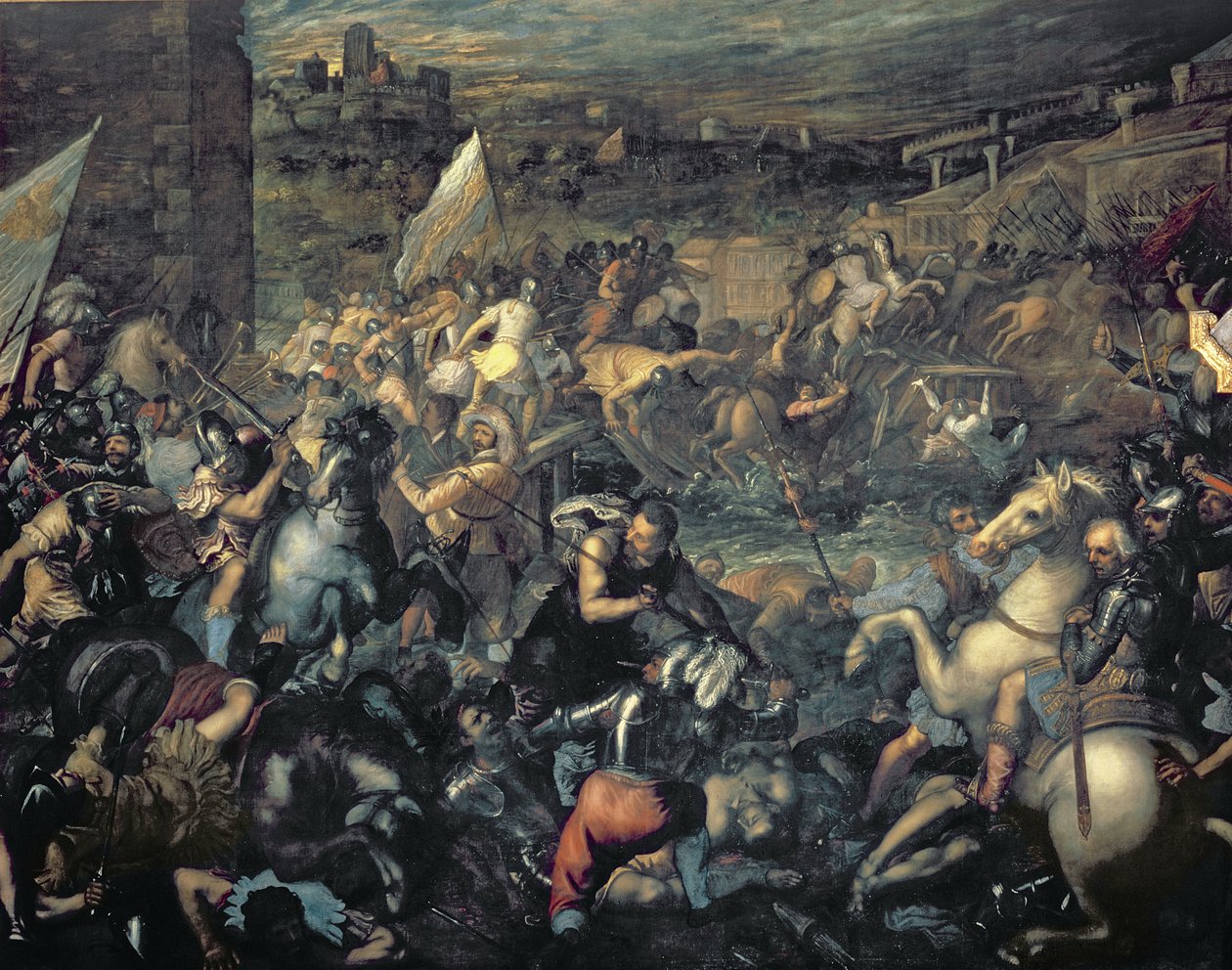 Gattamelata (Guerrero) y Venecia conquistando Verona de Giovanni Contarini