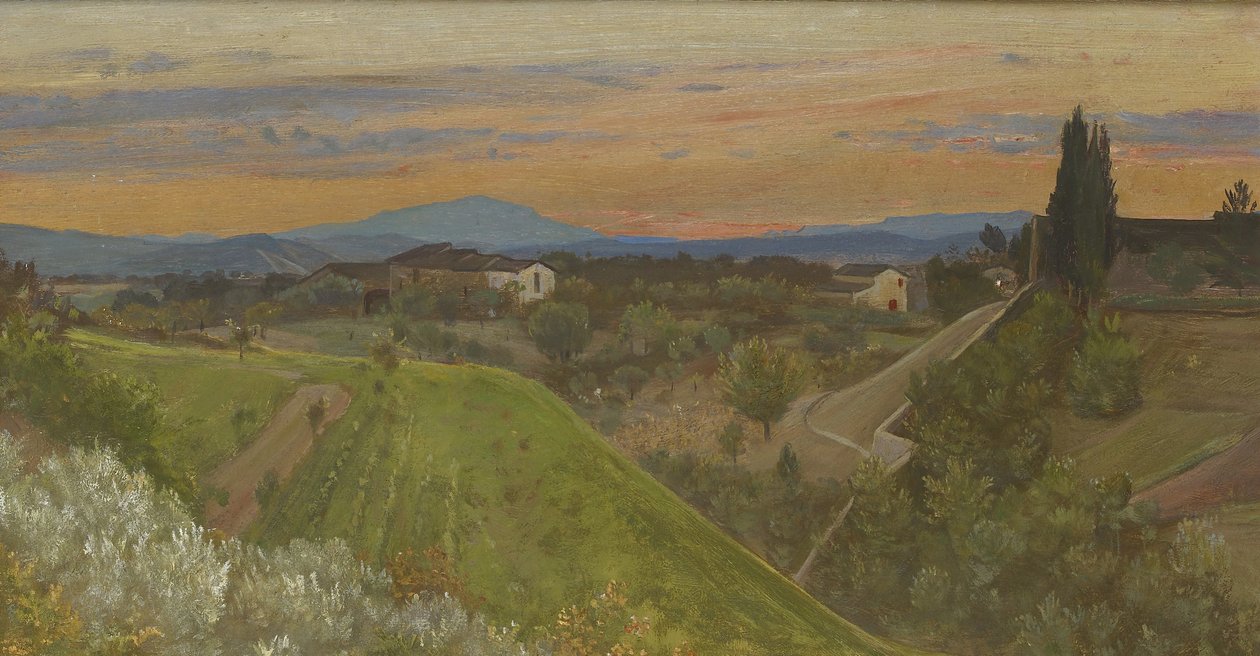Vista del Monte Amiata, Toscana, c.1880 de Giovanni Costa