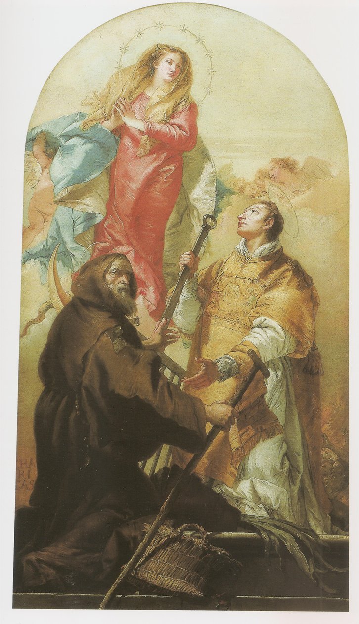 La Virgen en Gloria con San Lorenzo y San Francisco de Paula de Giovanni Domenico Tiepolo