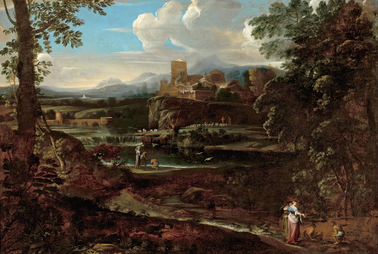 Paisaje clásico de Giovanni F. Grimaldi