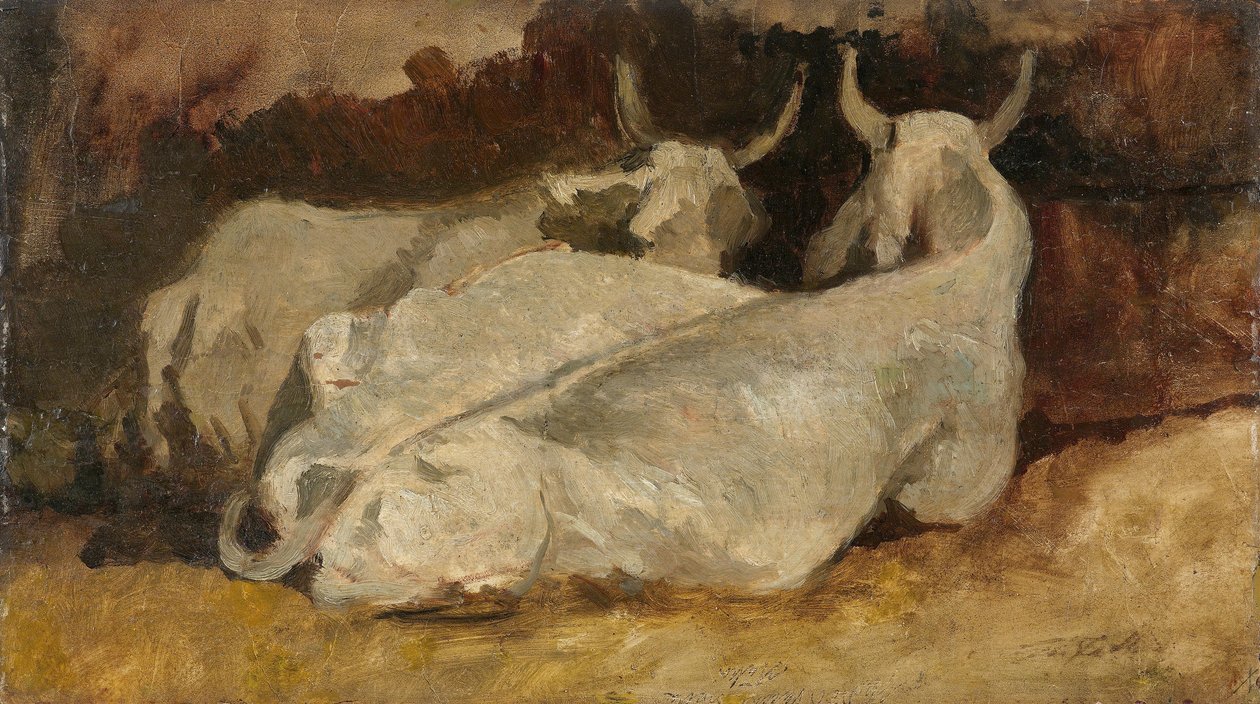 Vacas acostadas de Giovanni Fattori
