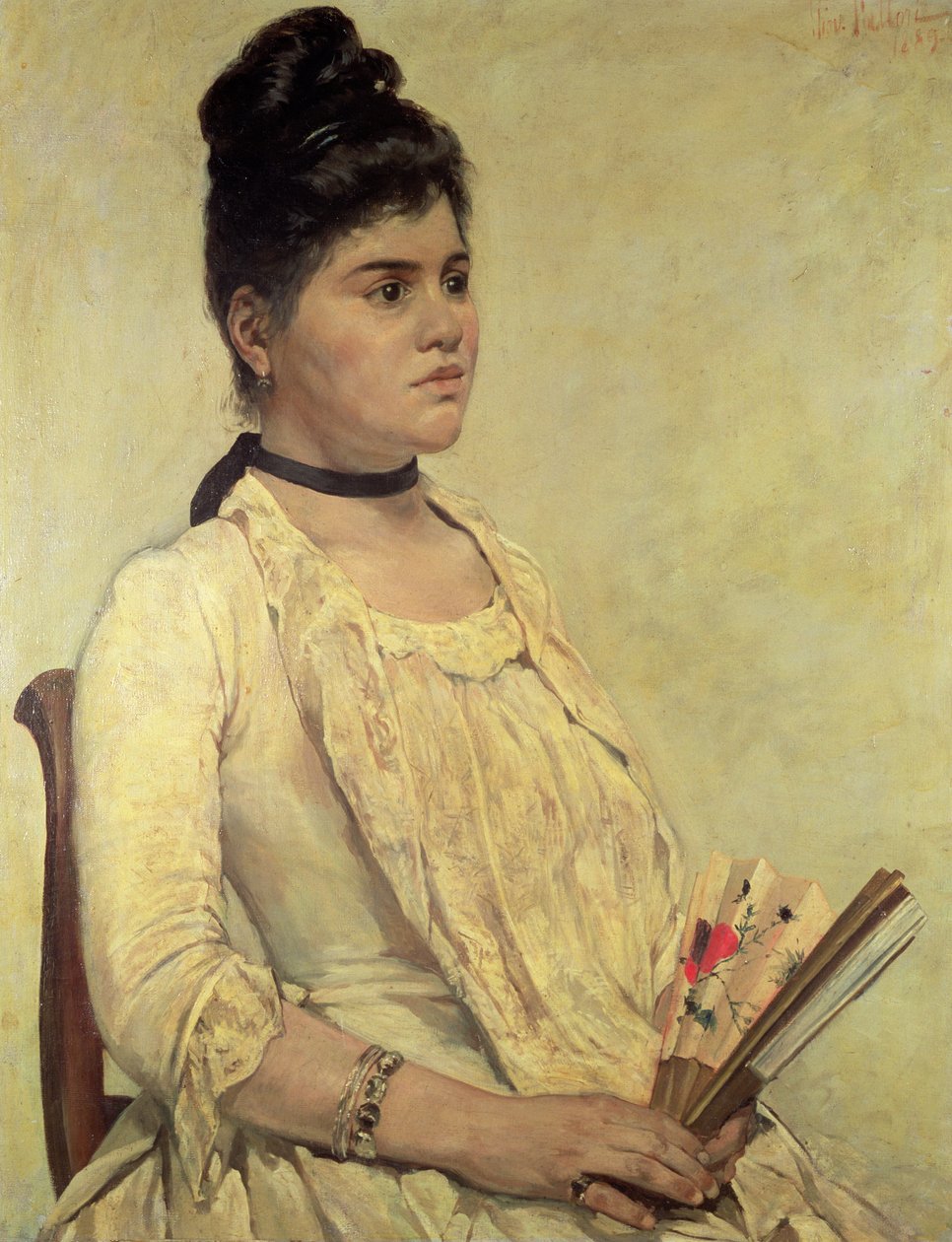 Retrato de la hijastra, 1889 de Giovanni Fattori