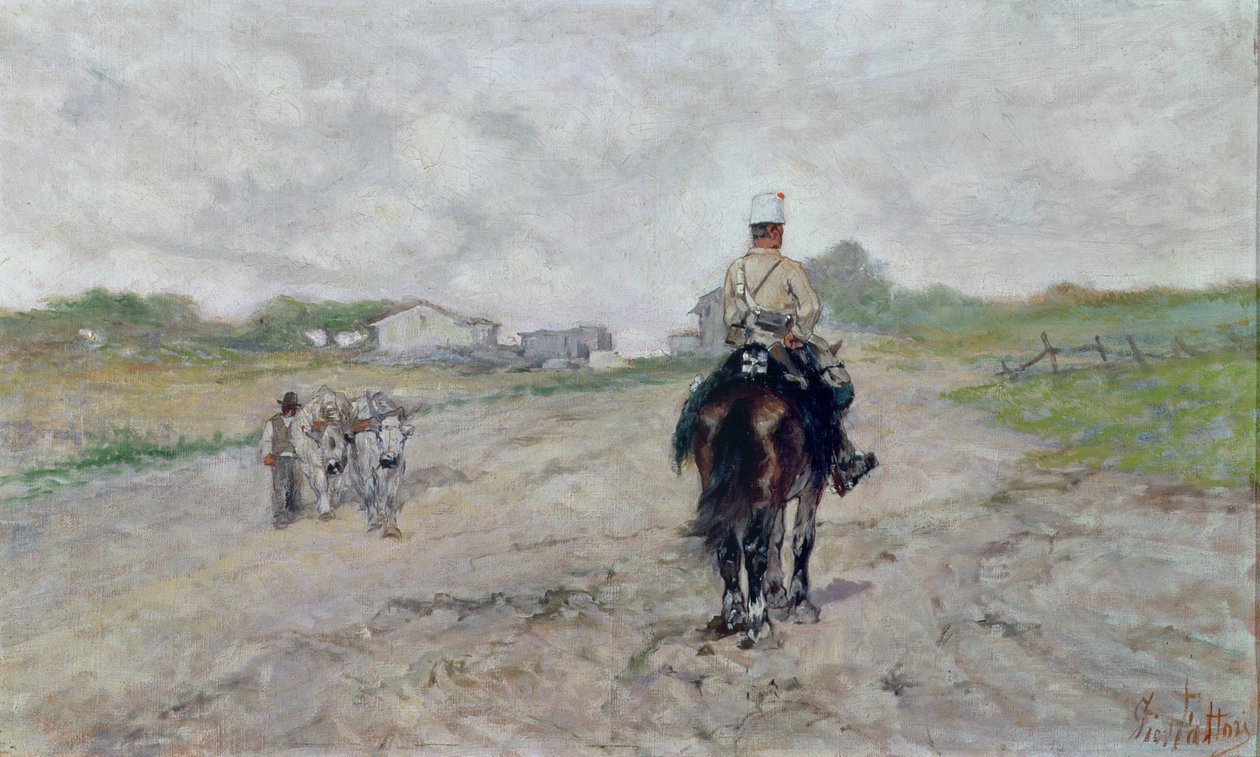 El jinete de caballería ligera de Giovanni Fattori