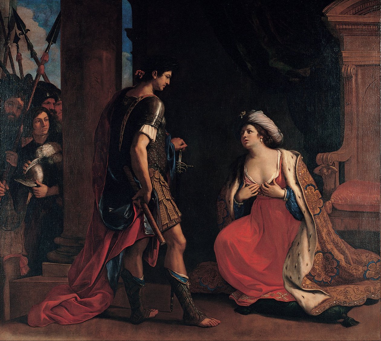 Cleopatra y Octavio de Giovanni Francesco Barbieri
