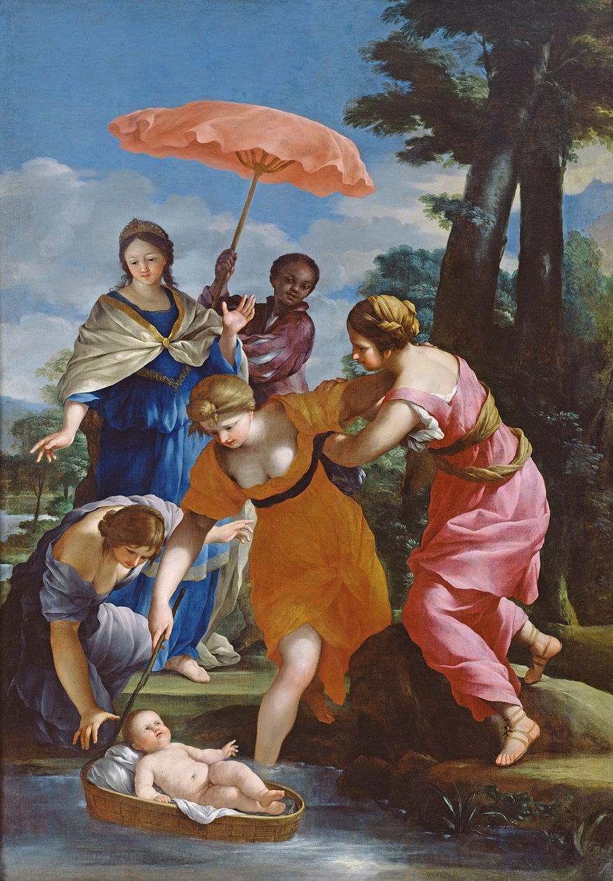 Moisés rescatado del agua, c.1655-57 de Giovanni Francesco Romanelli