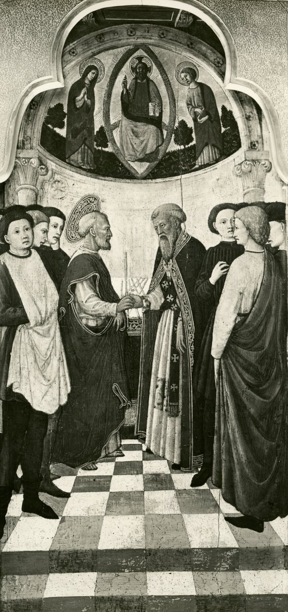 Ciclo de la Vida de la Virgen, Consagración de la Virgen en el Templo, c.1445 de Giovanni Francesco da Rimini