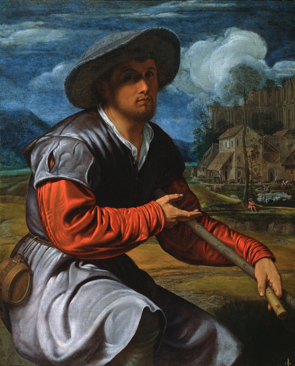 Pastor con una flauta de Giovanni Girolamo Savoldo