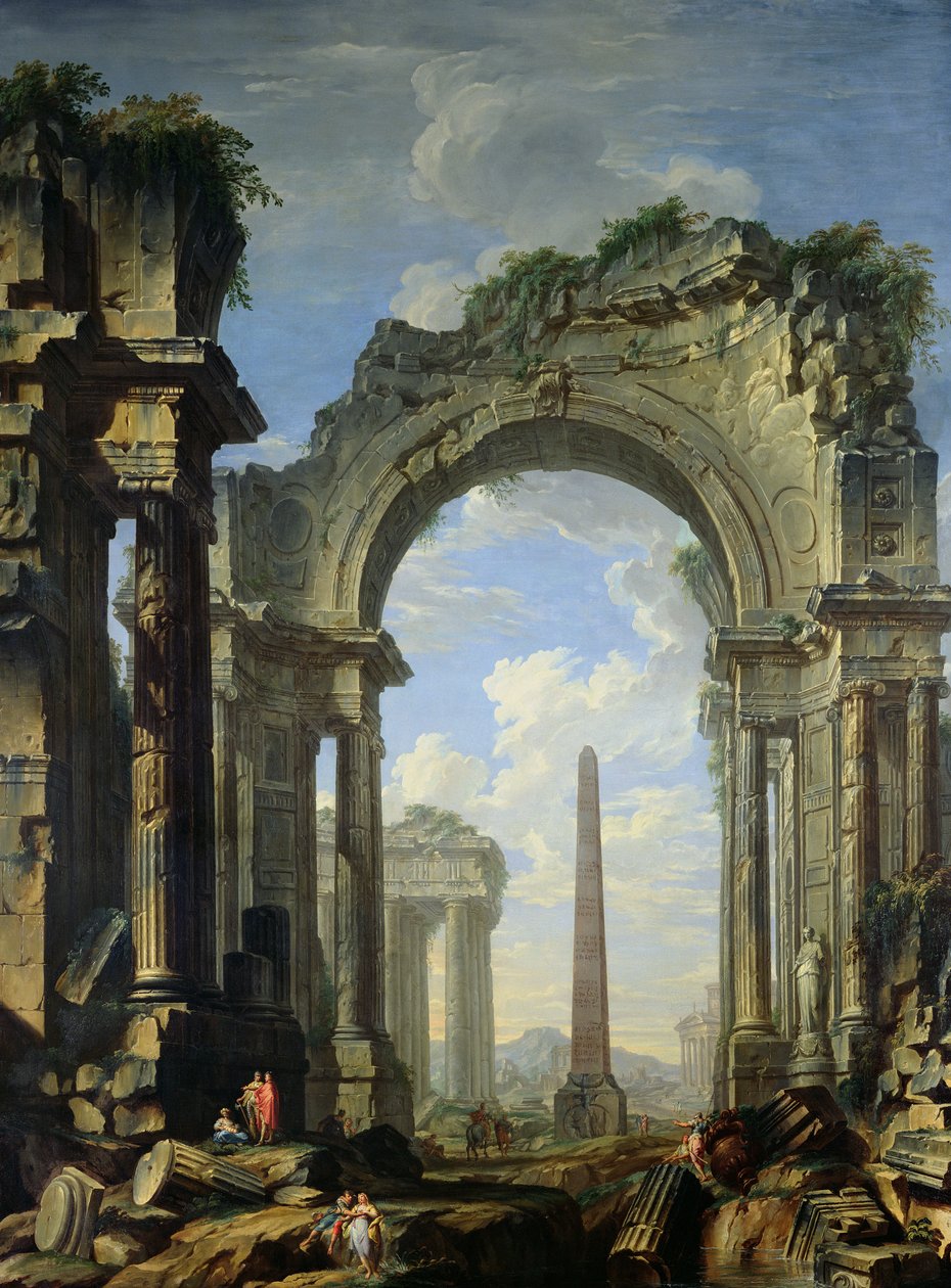 Paisaje con ruinas de Giovanni Niccolo Servandoni
