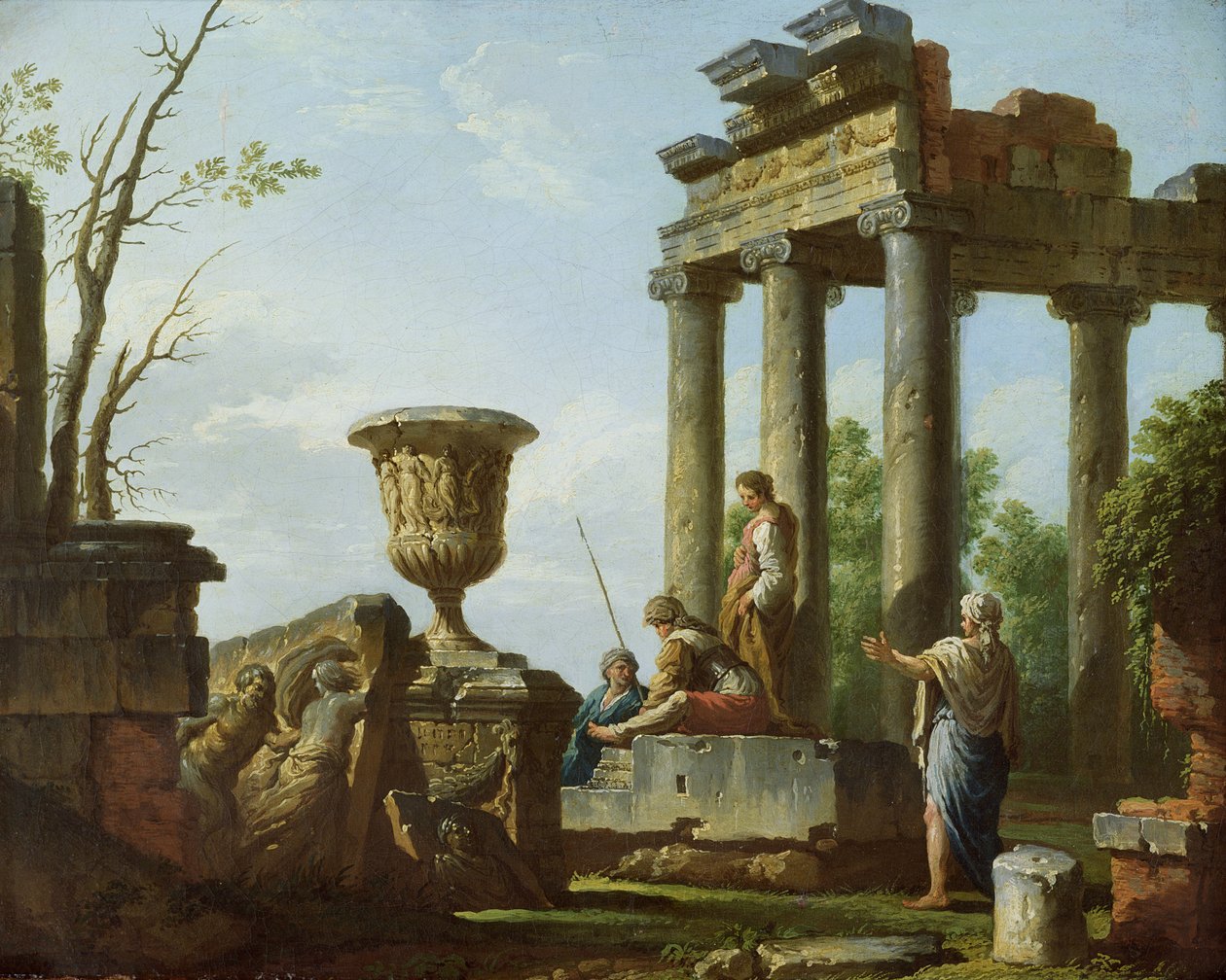 Ruinas arquitectónicas, c.1715 de Giovanni Paolo Pannini