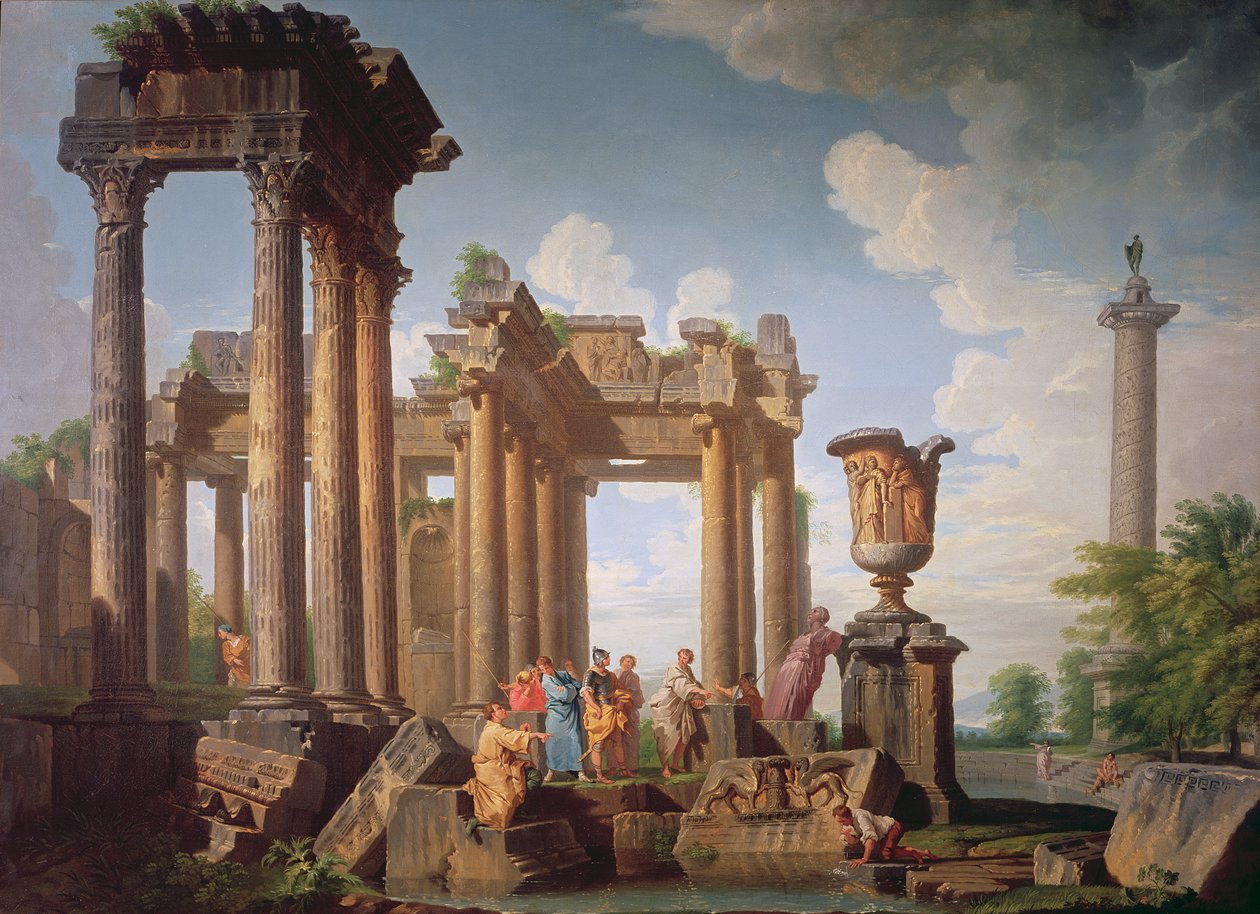 Escena clásica de Giovanni Paolo Pannini