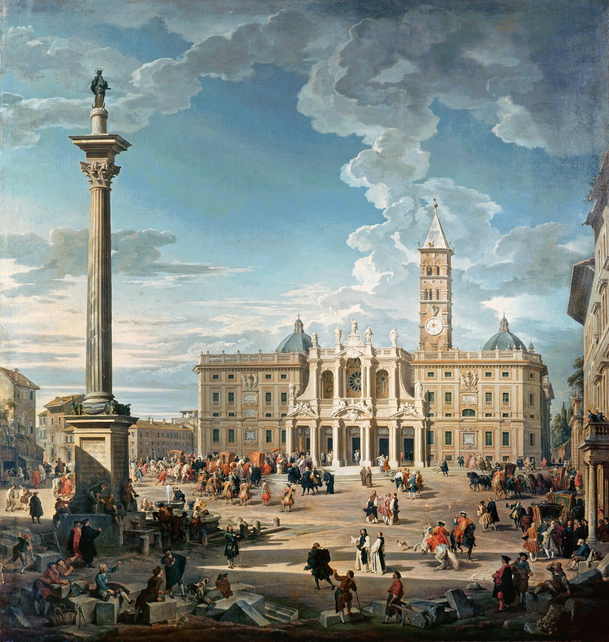 La Piazza Santa Maria Maggiore, 1752 de Giovanni Paolo Pannini