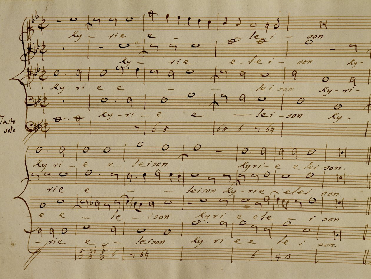 Partitura del Kyrie Eleison de la 