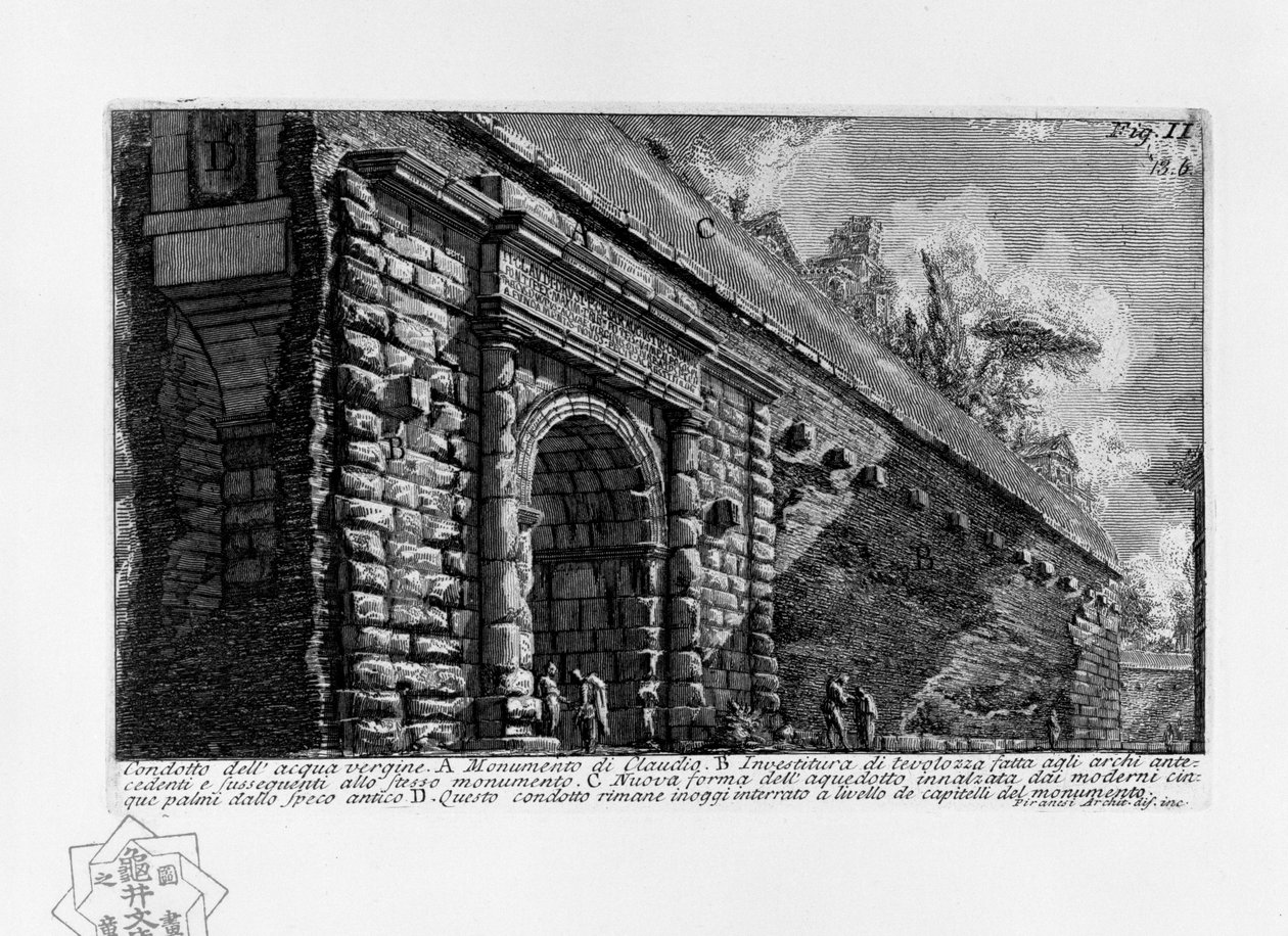 Conducto del agua virgen de Giovanni Battista Piranesi