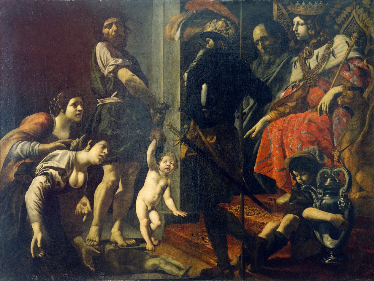 Juicio de Salomón de Giovanni Battista Caracciolo (1578-1635), óleo sobre lienzo de Giovanni Battista Caracciolo