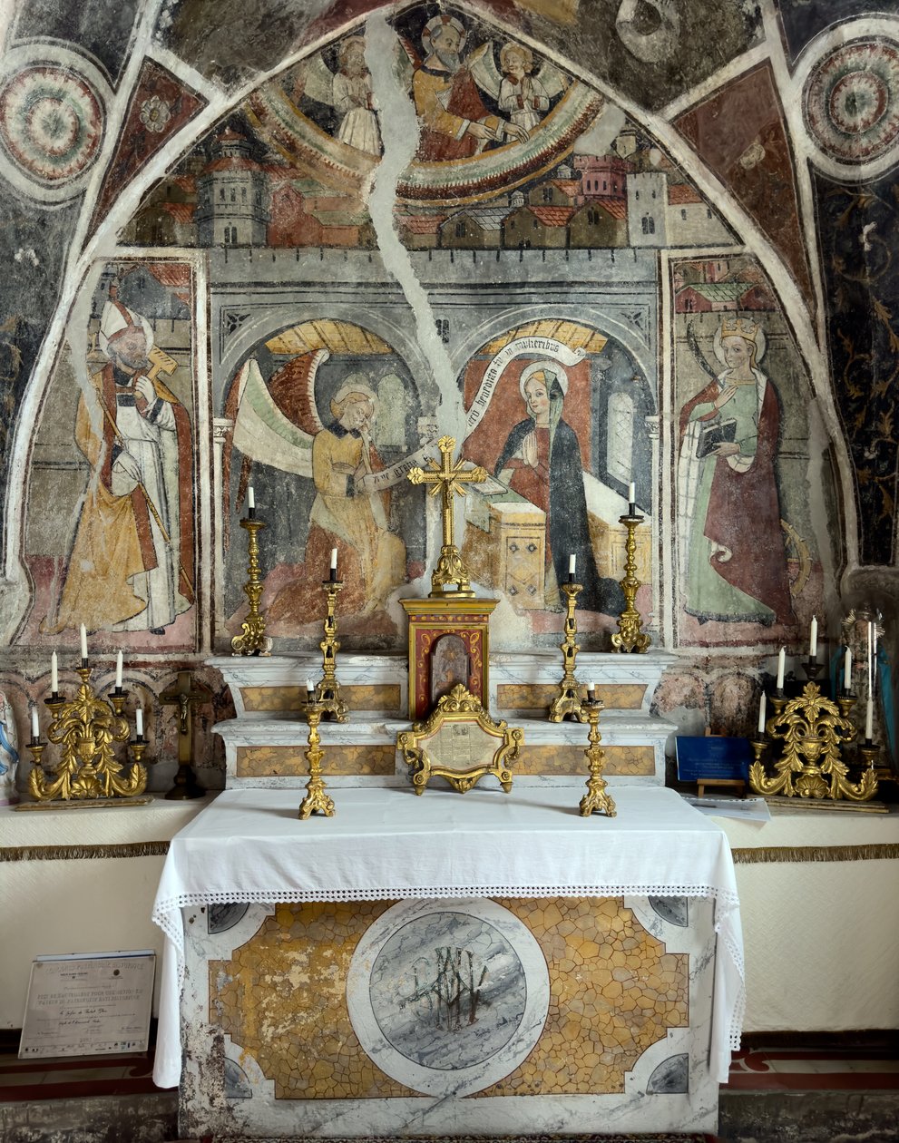 La Anunciación, Capilla de la Anunciación, c. 1470 (fresco) de Giovanni (attr. to) Baleison