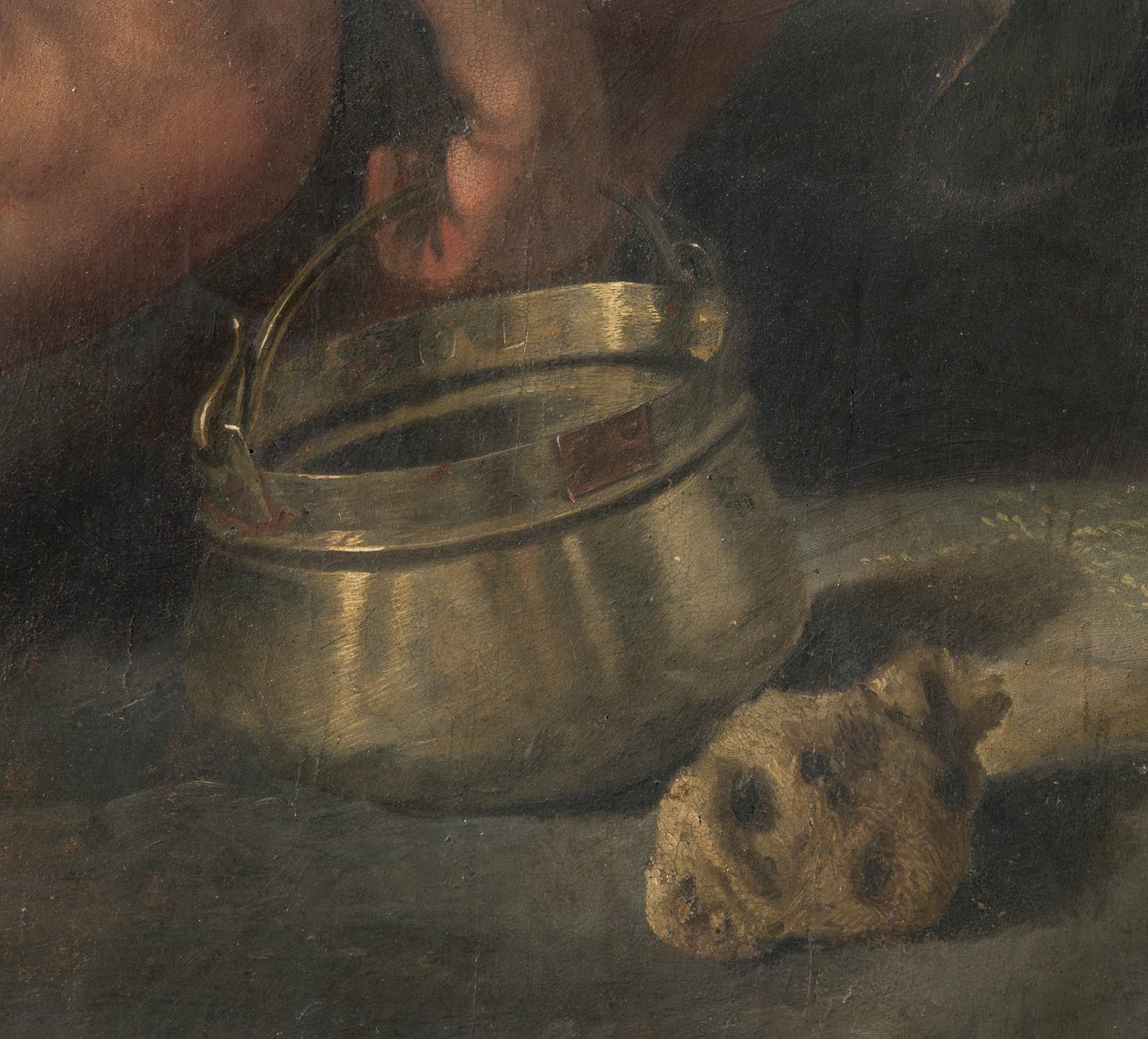 Crucifixión (detalle) de Giovanni (fl.1537 d.c.1570) Fratino