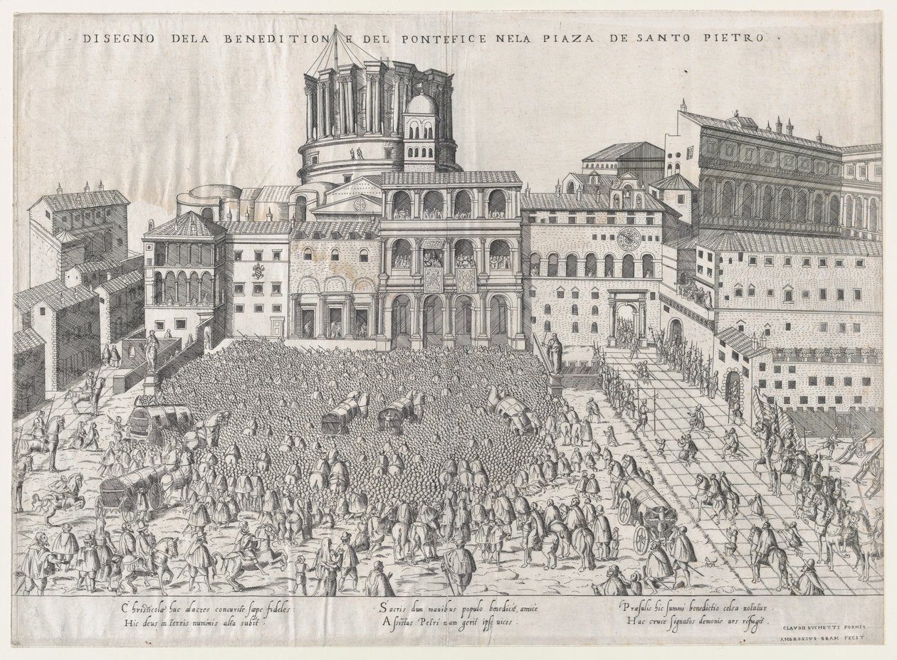 Speculum Romanae Magnificentiae: Bendición papal de Giovanni Ambrogio Brambilla