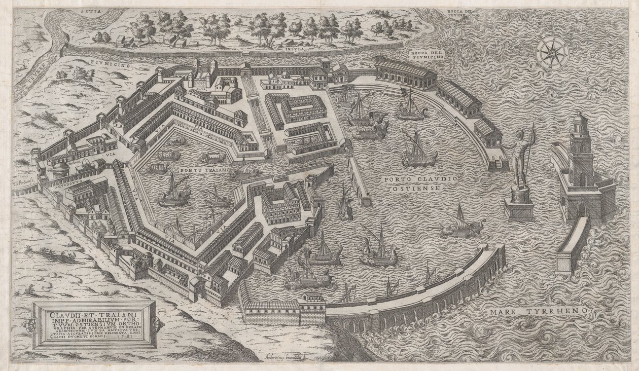 Speculum Romanae Magnificentiae: Puerto de Roma, 1581 de Giovanni Ambrogio Brambilla