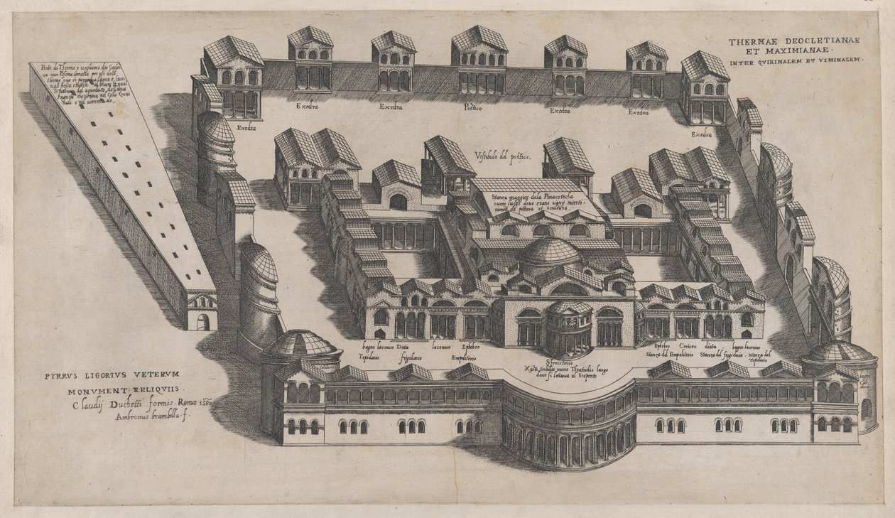 Speculum Romanae Magnificentiae: Los Baños de Diocleciano, 1582 de Giovanni Ambrogio Brambilla