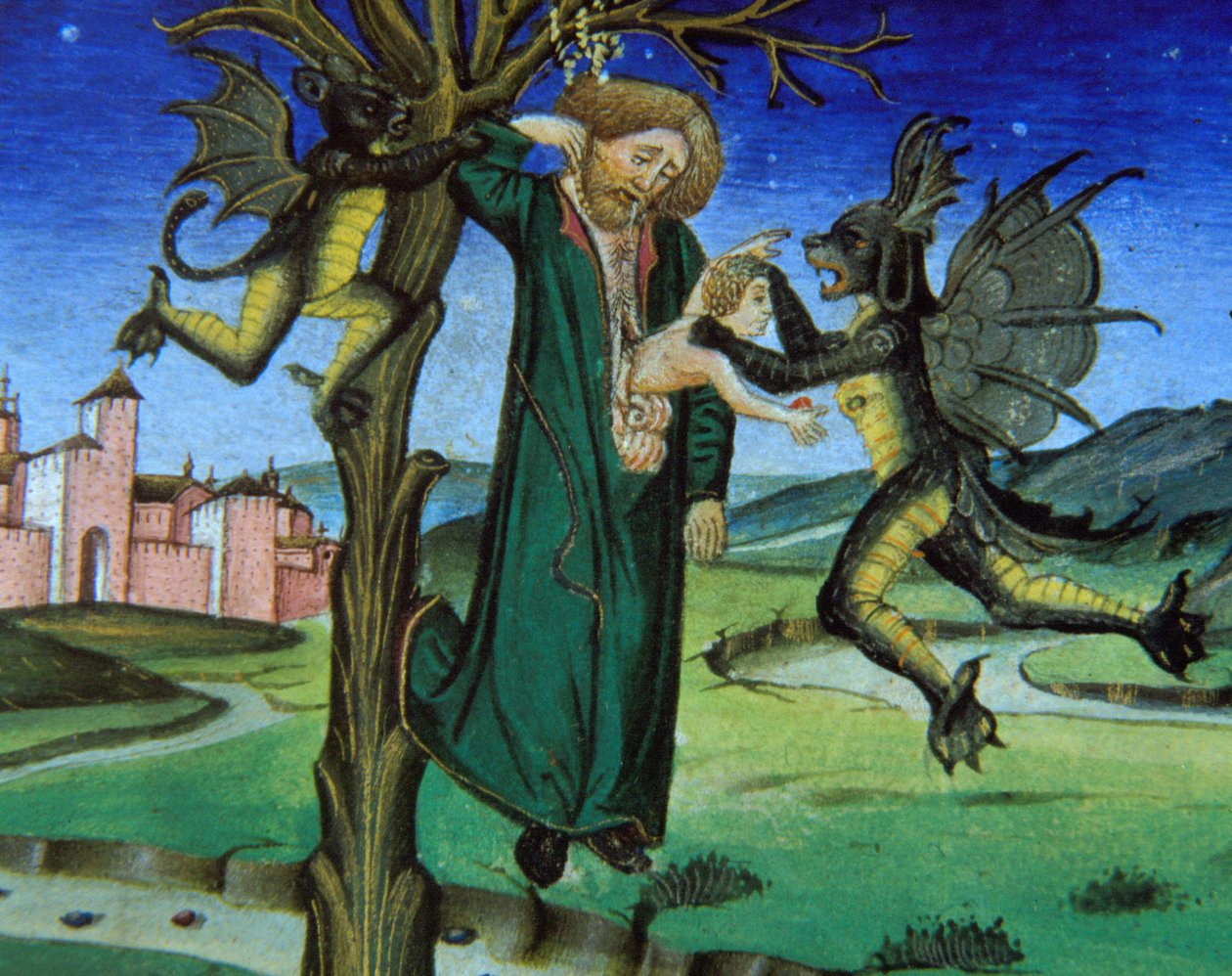 Judas ahorcado, Biblia Nuevo Testamento de Giovanni Ambrogio de Predis