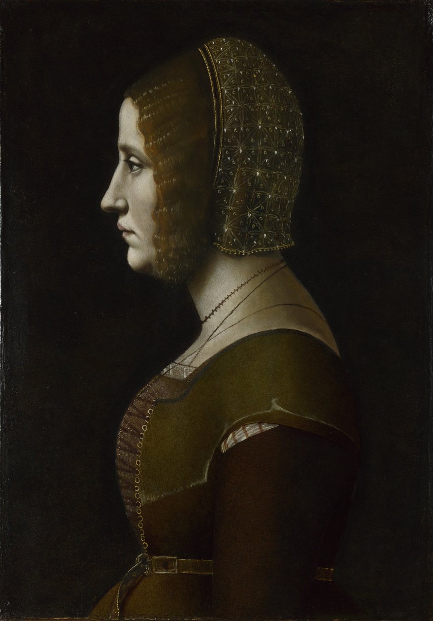 Retrato de una mujer de perfil, c. 1495 de Giovanni Ambrogio de Predis