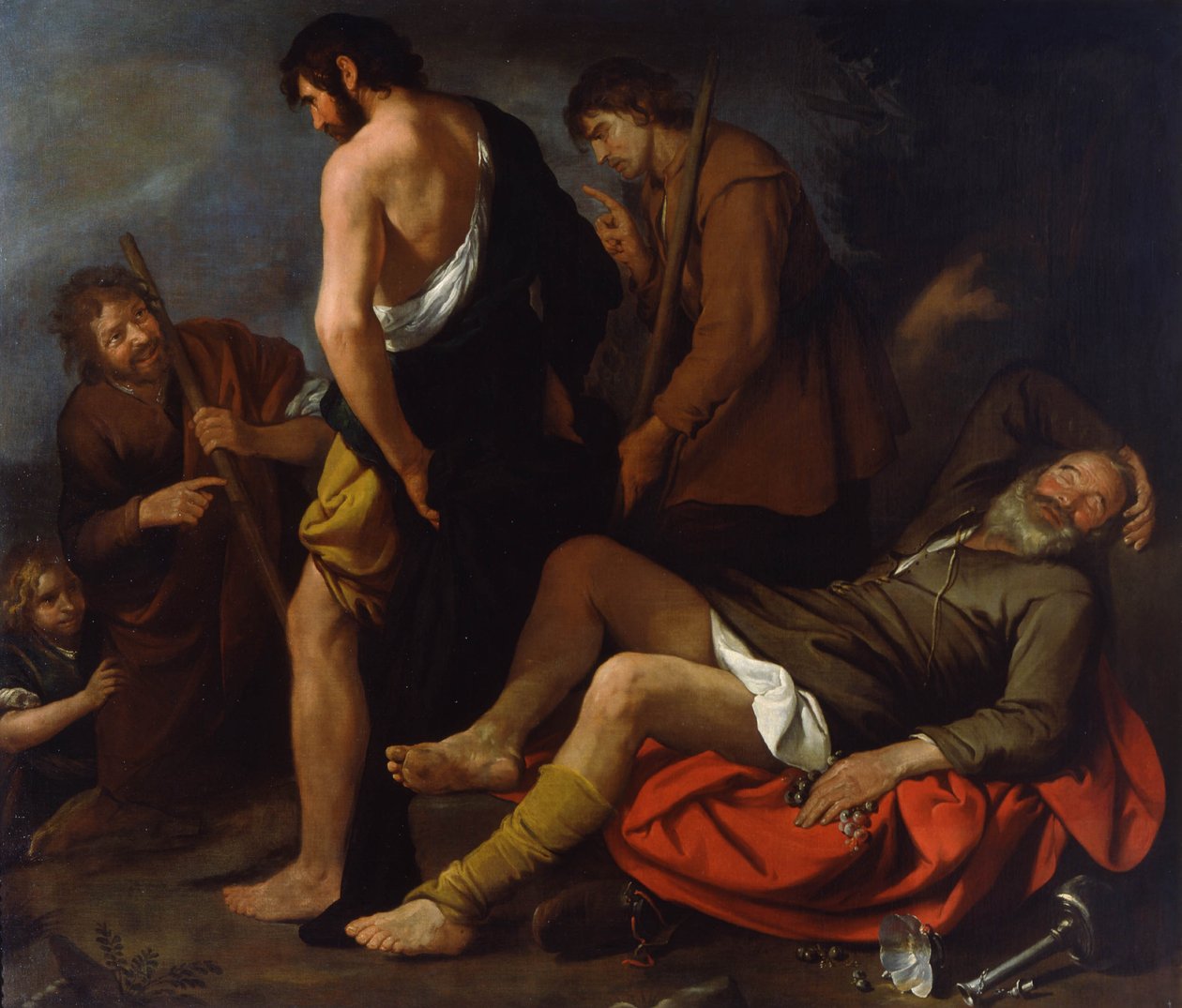 La embriaguez de Noé, 1630-1640 de Giovanni Andrea de Ferrari