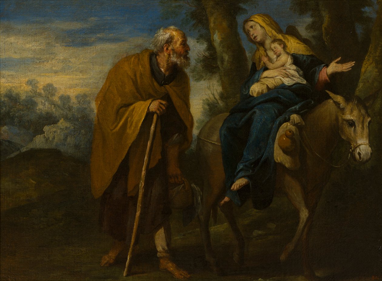 La huida a Egipto, c.1618-57 (óleo sobre lienzo) de Giovanni Andrea di (attr. to) Ferrari