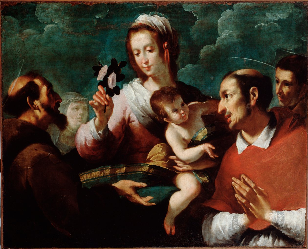 Virgen y Niño con Carlos Borromeo de Giovanni Andrea di Ferrari