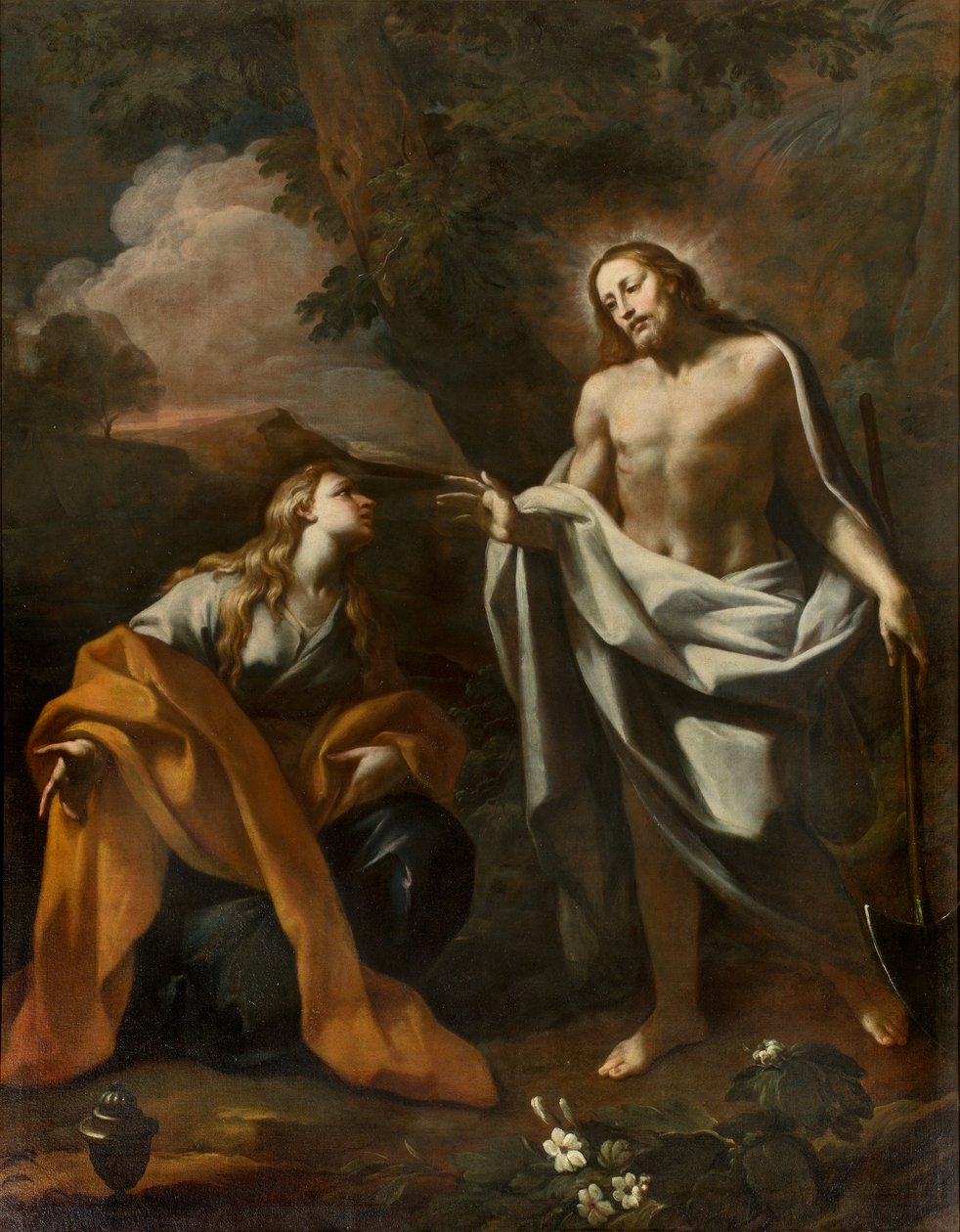 Capilla del SS Sacramento, Primer vano lado norte, Noli me tangere, Giovanni Angelo Borroni, Aparición de Cristo a la Magdalena 1750 de Giovanni Angelo Borroni
