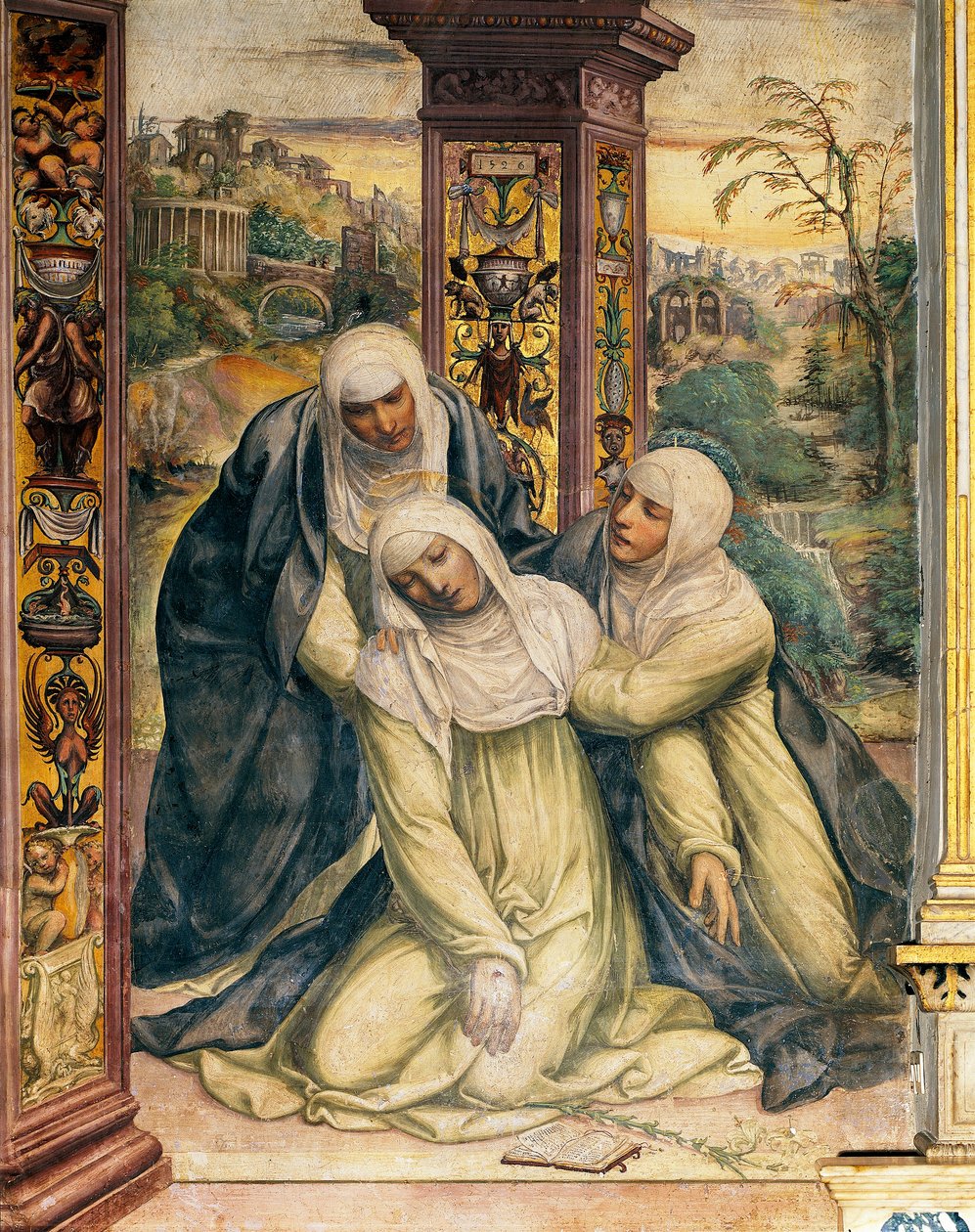 Éxtasis de Santa Catalina de Siena (detalle) de Giovanni Antonio Bazzi Sodoma