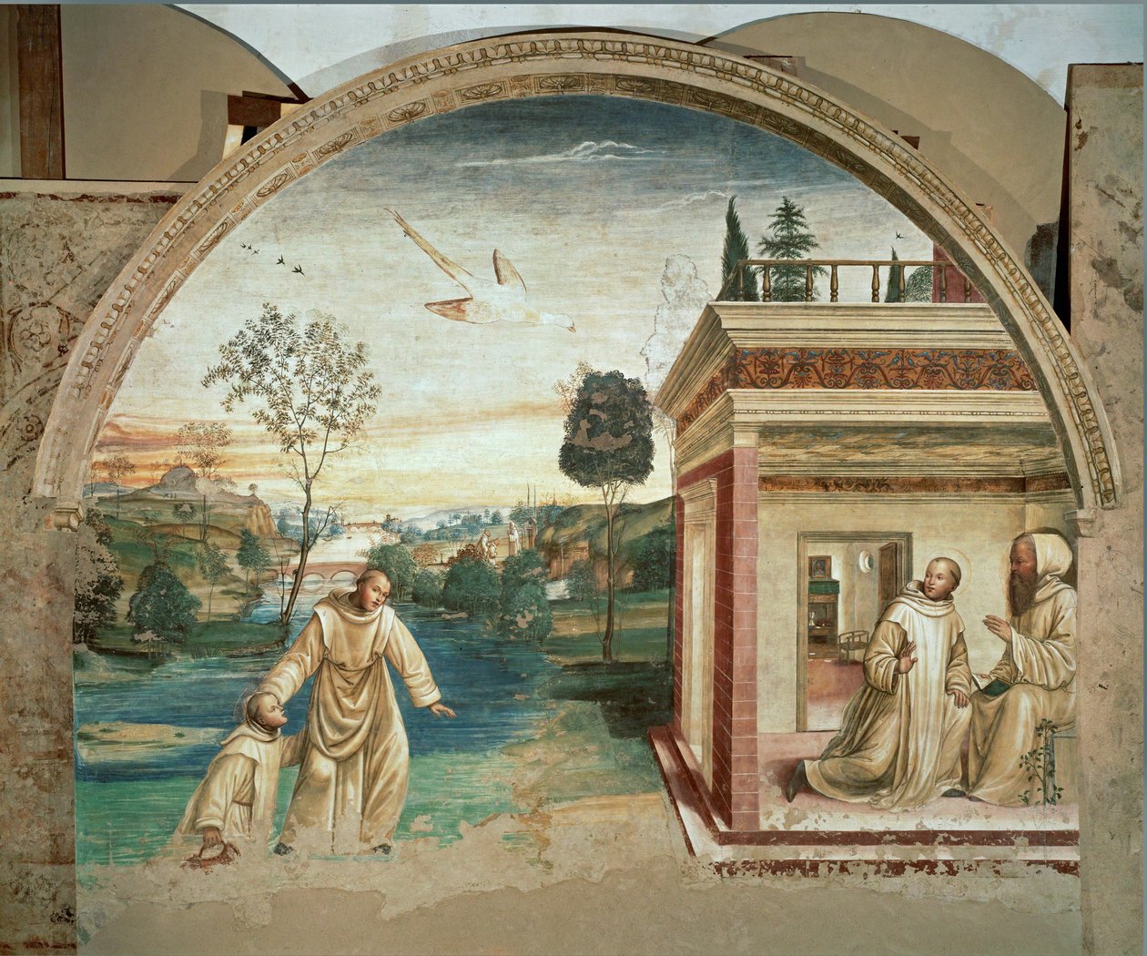 En 1497 Signorelli comenzó a pintar la Vita de San ... de Giovanni Antonio Bazzi Sodoma