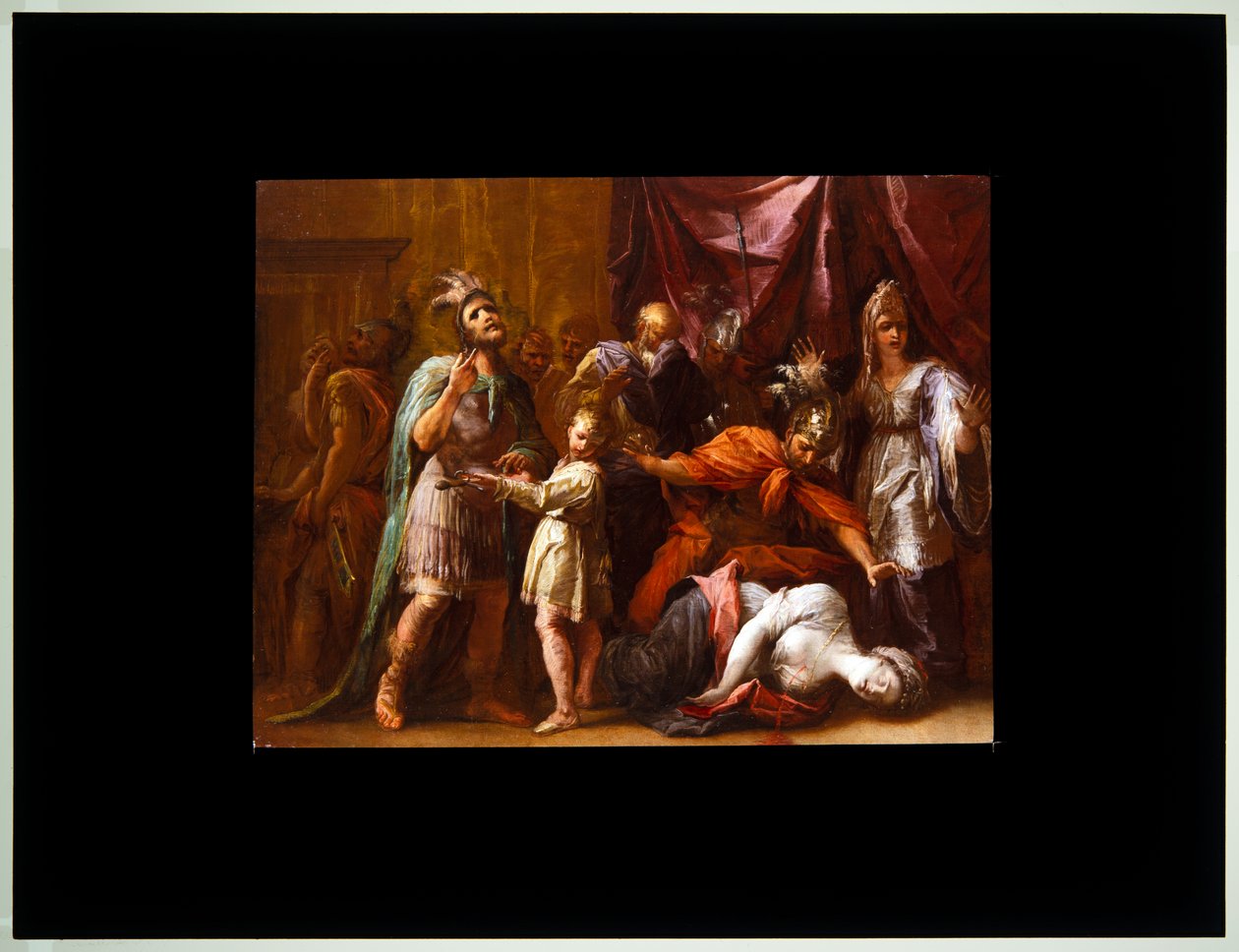 Muerte de Lucrecia (lienzo) de Giovanni Antonio Burrini or Burino