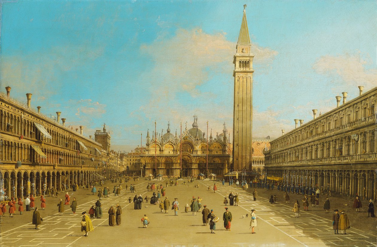 La Piazza San Marco, Venecia, mirando al este de Giovanni Antonio Canal