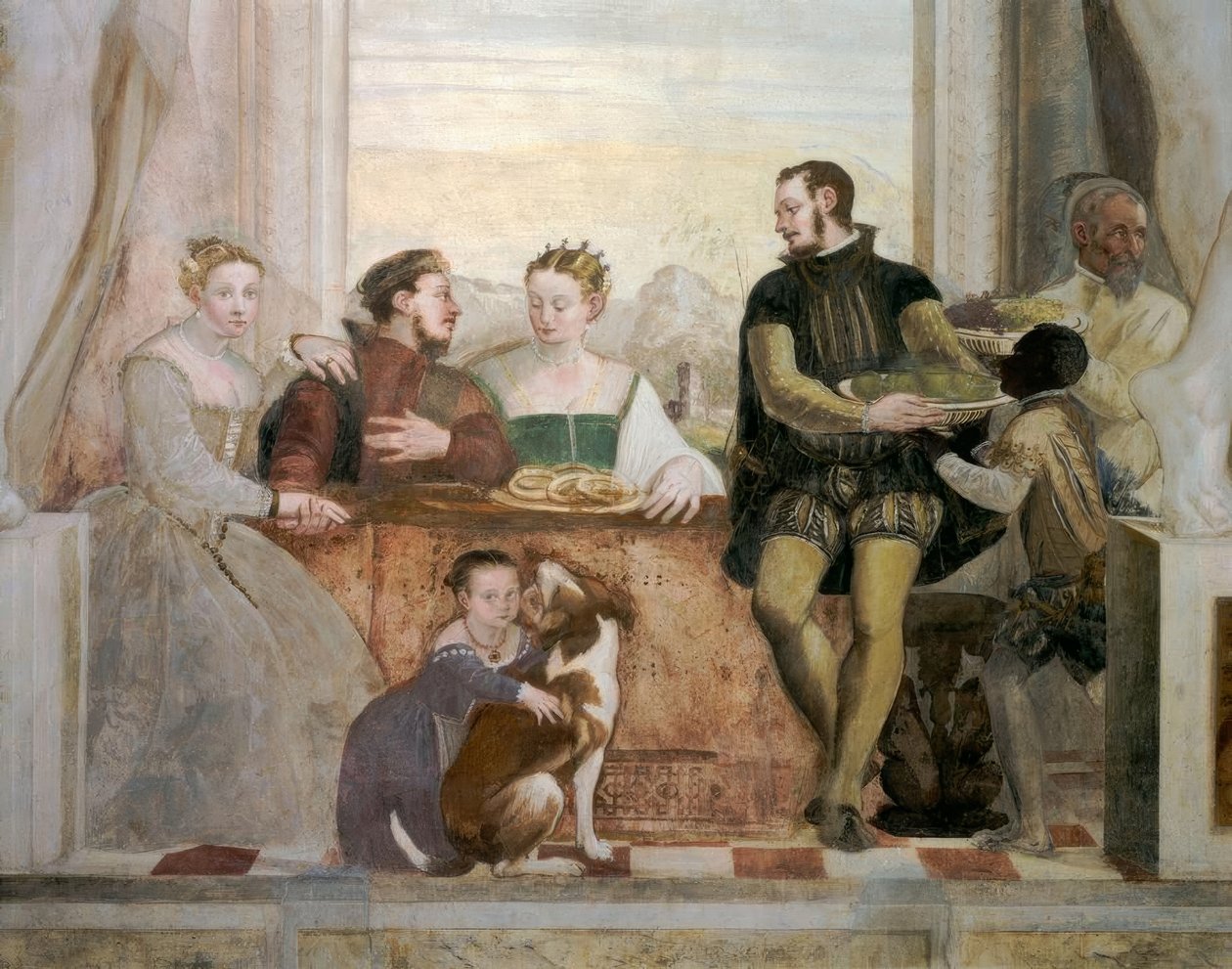 Caldogno, Villa, El banquete de Giovanni Antonio Fasolo