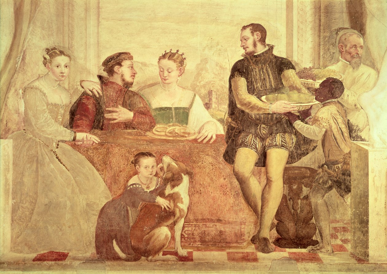 El Banquete (detalle) de Giovanni Antonio Fasolo