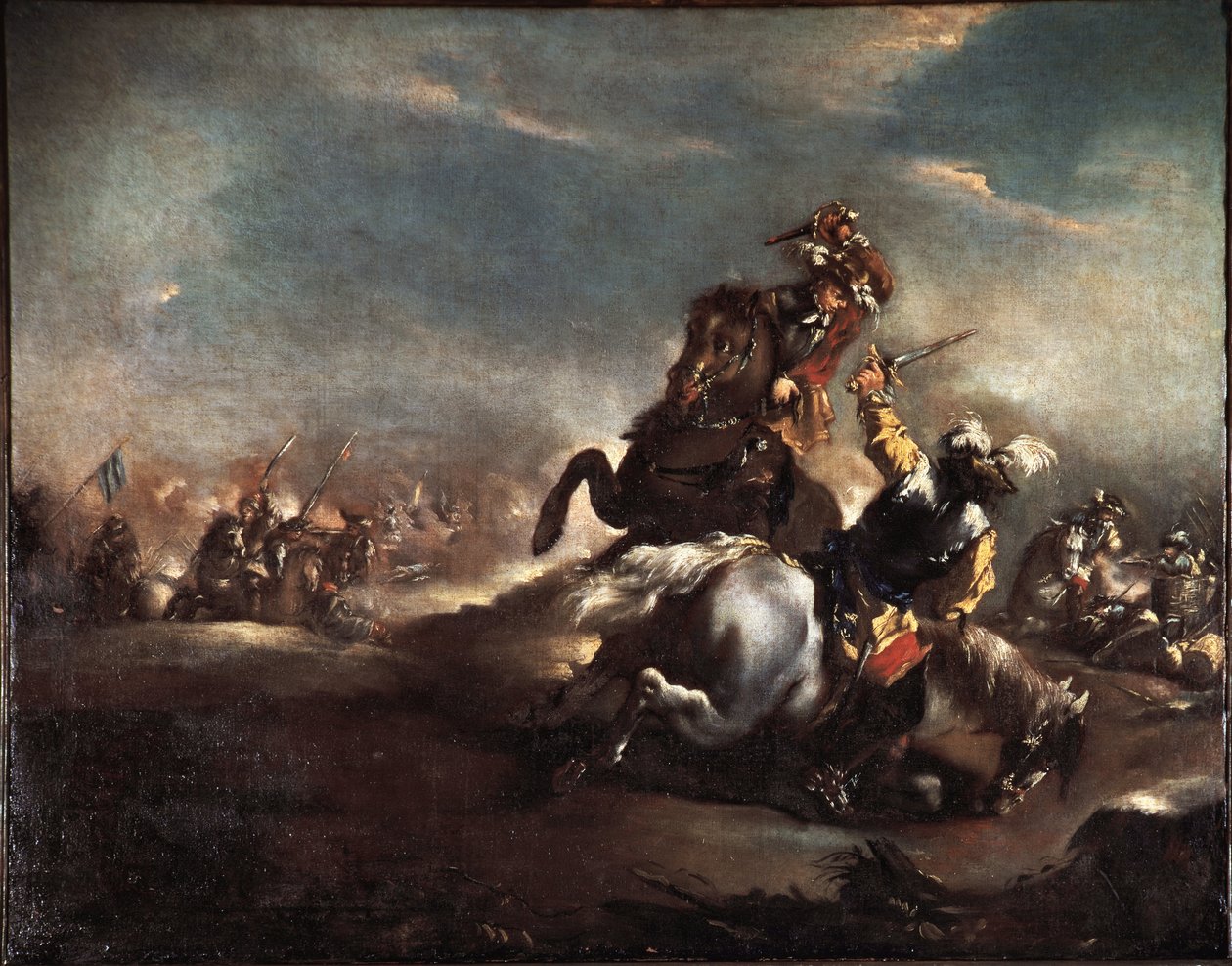 Duelo de caballeros. Pintura de Giovanni Antonio Guardi (1699-1760) Venecia, Museo Correr de Giovanni Antonio Guardi