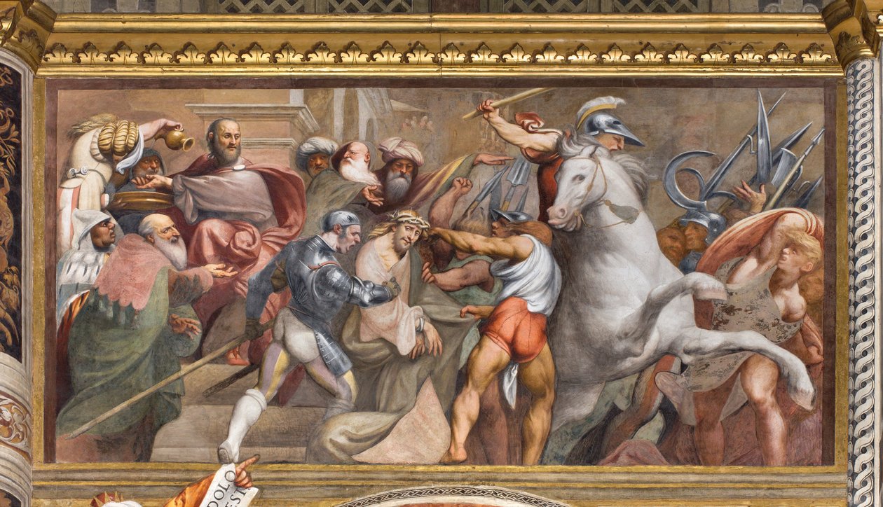 Nave central, tercer tramo sur, Ascenso al Calvario, Il Pordenone de Giovanni Antonio Pordenone