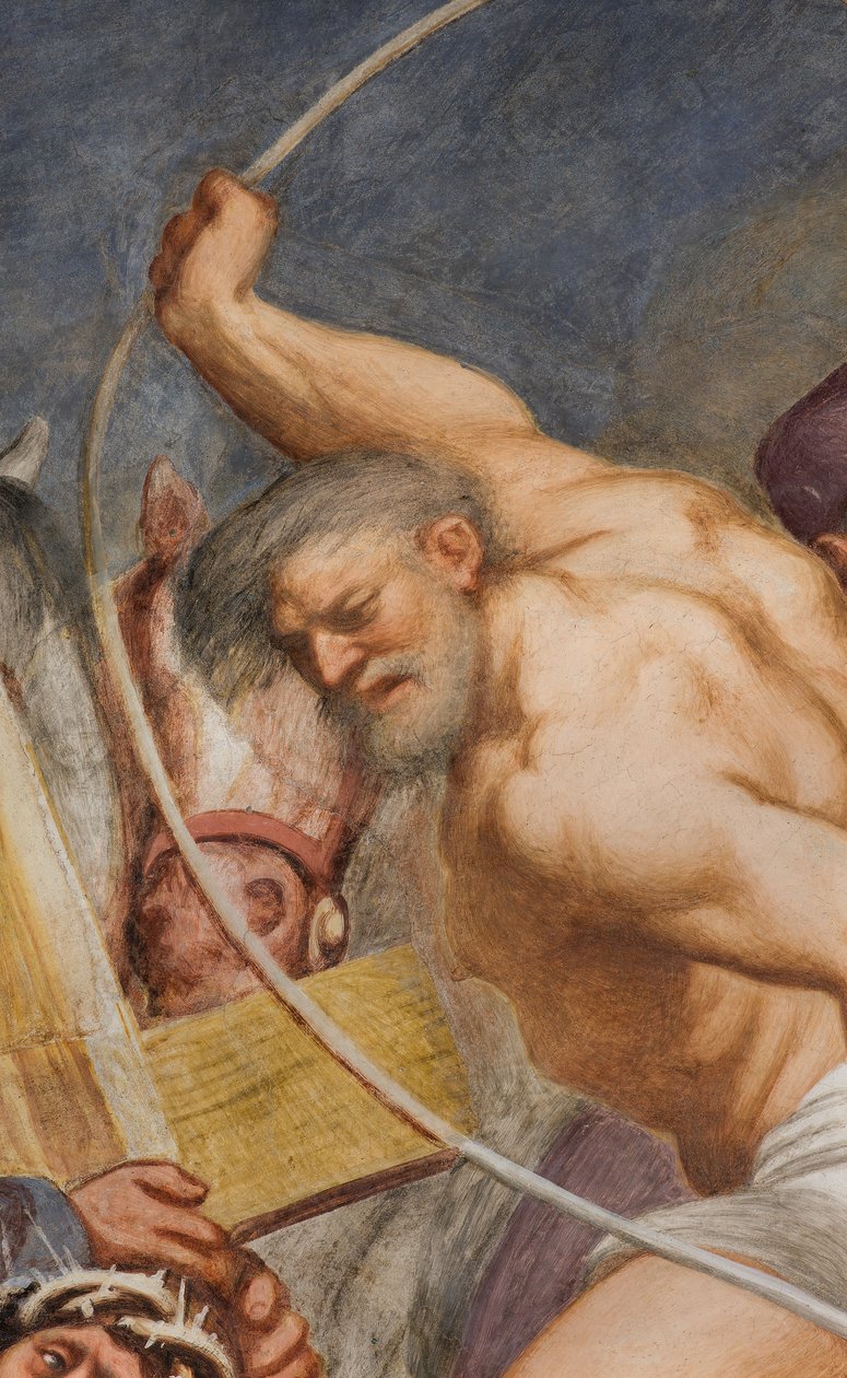 Nave central, Segundo tramo sur, Jesús cae bajo la cruz, Il Pordenone de Giovanni Antonio Pordenone