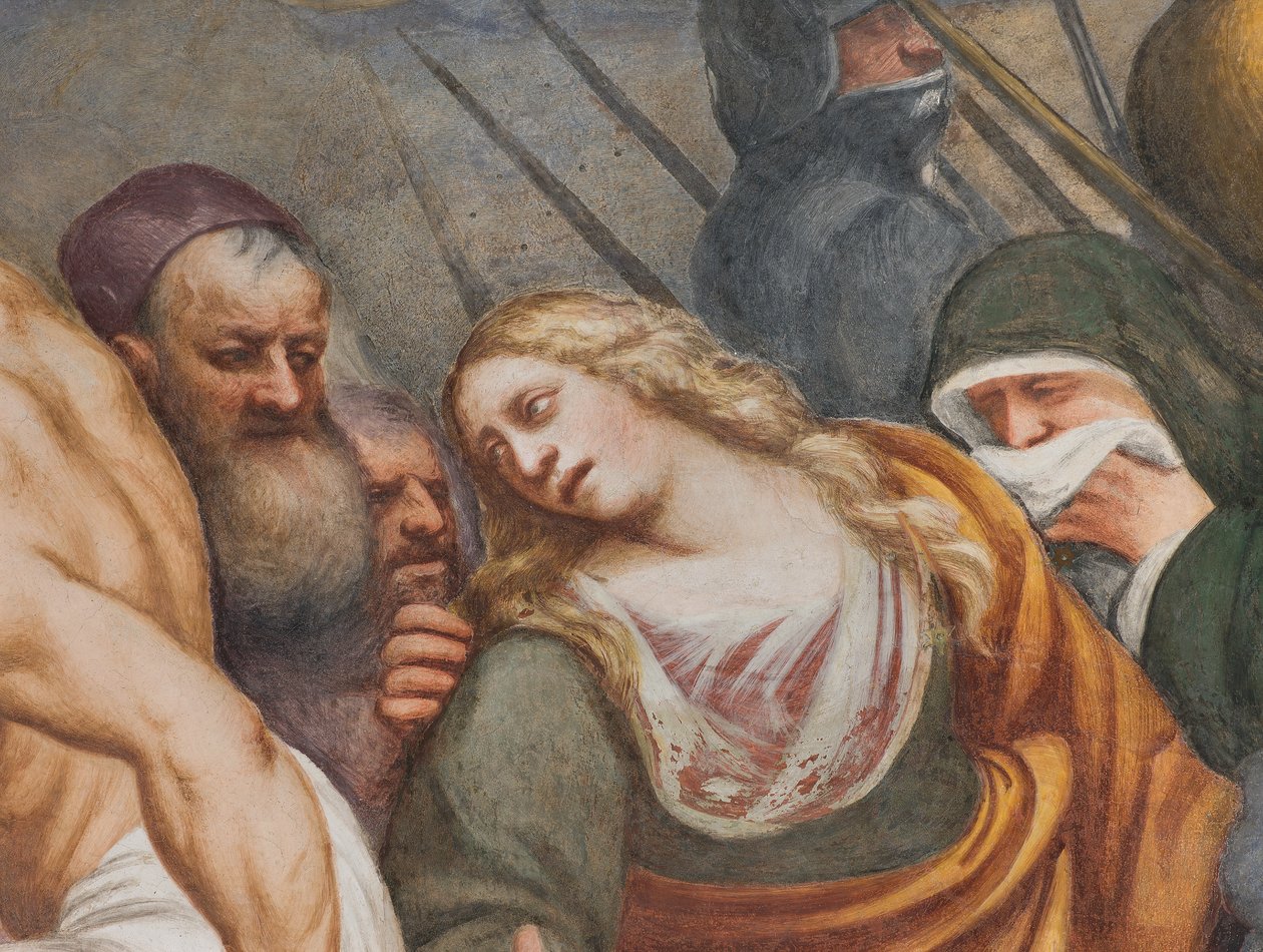 Nave central, Segundo tramo sur, Jesús cae bajo la cruz, Il Pordenone de Giovanni Antonio Pordenone