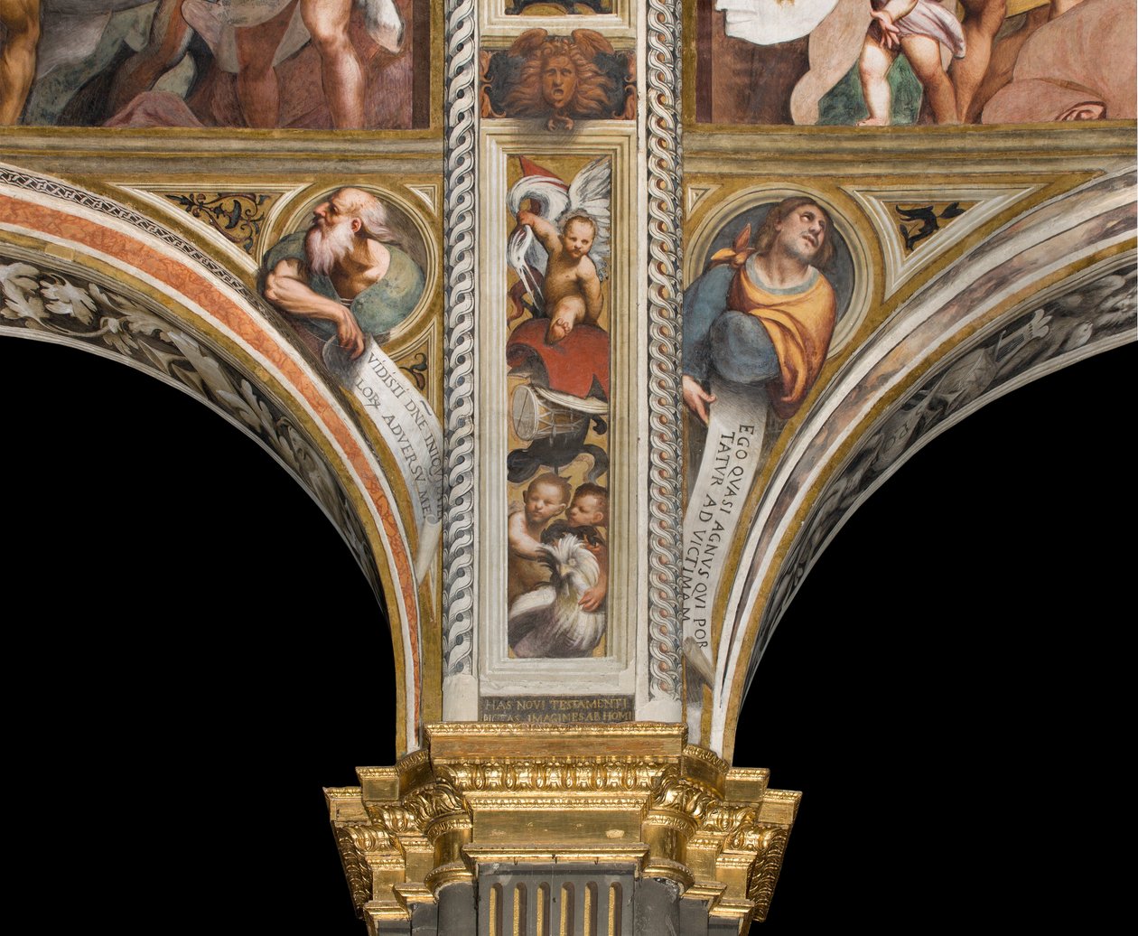 Nave central, Segundo y Tercer Tramo Sur, IL Pordenone 1520, Bustos con Profetas de Giovanni Antonio Pordenone