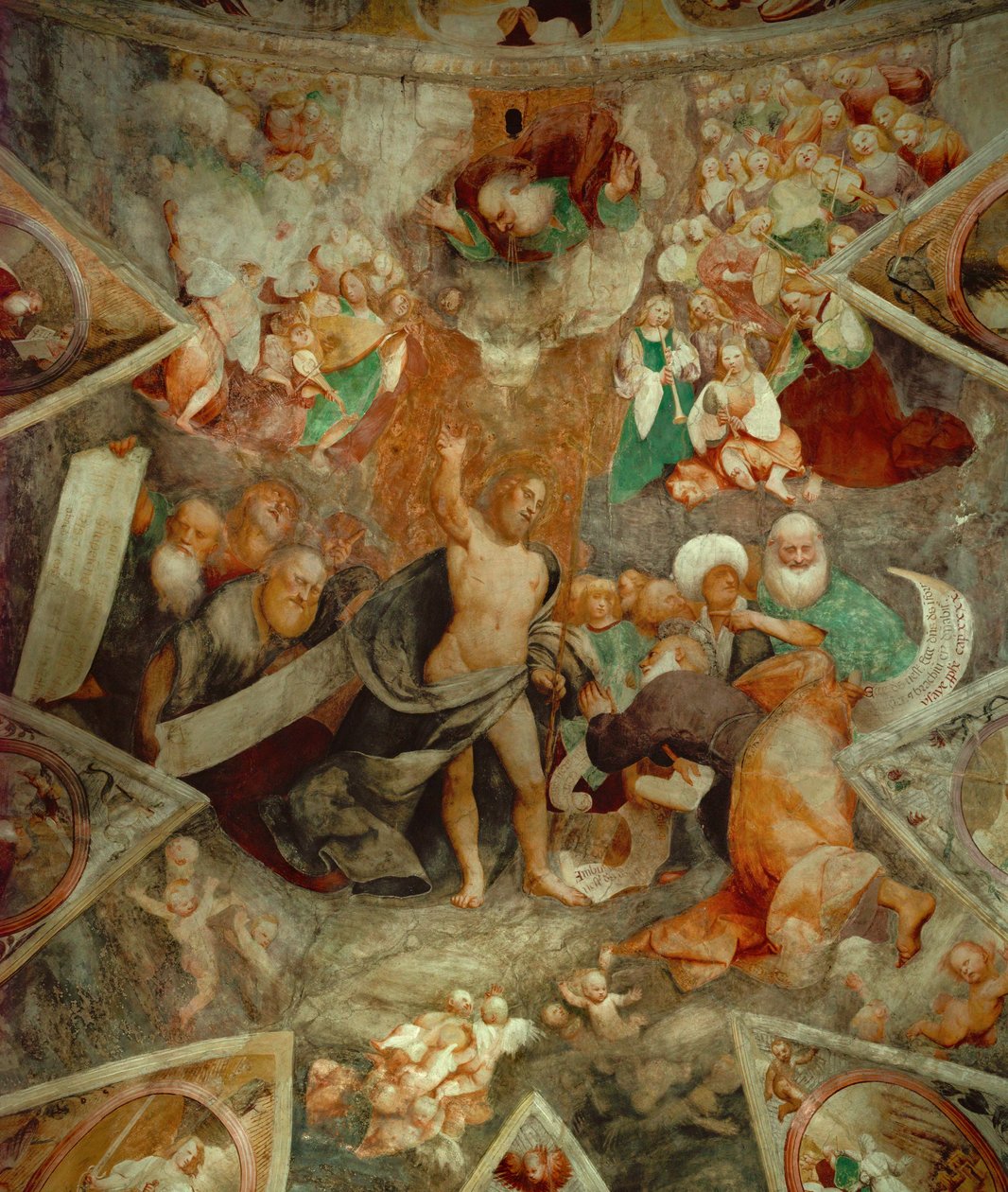 Cristo Juez recibe a San Pedro en el cielo de Giovanni Antonio Pordenone