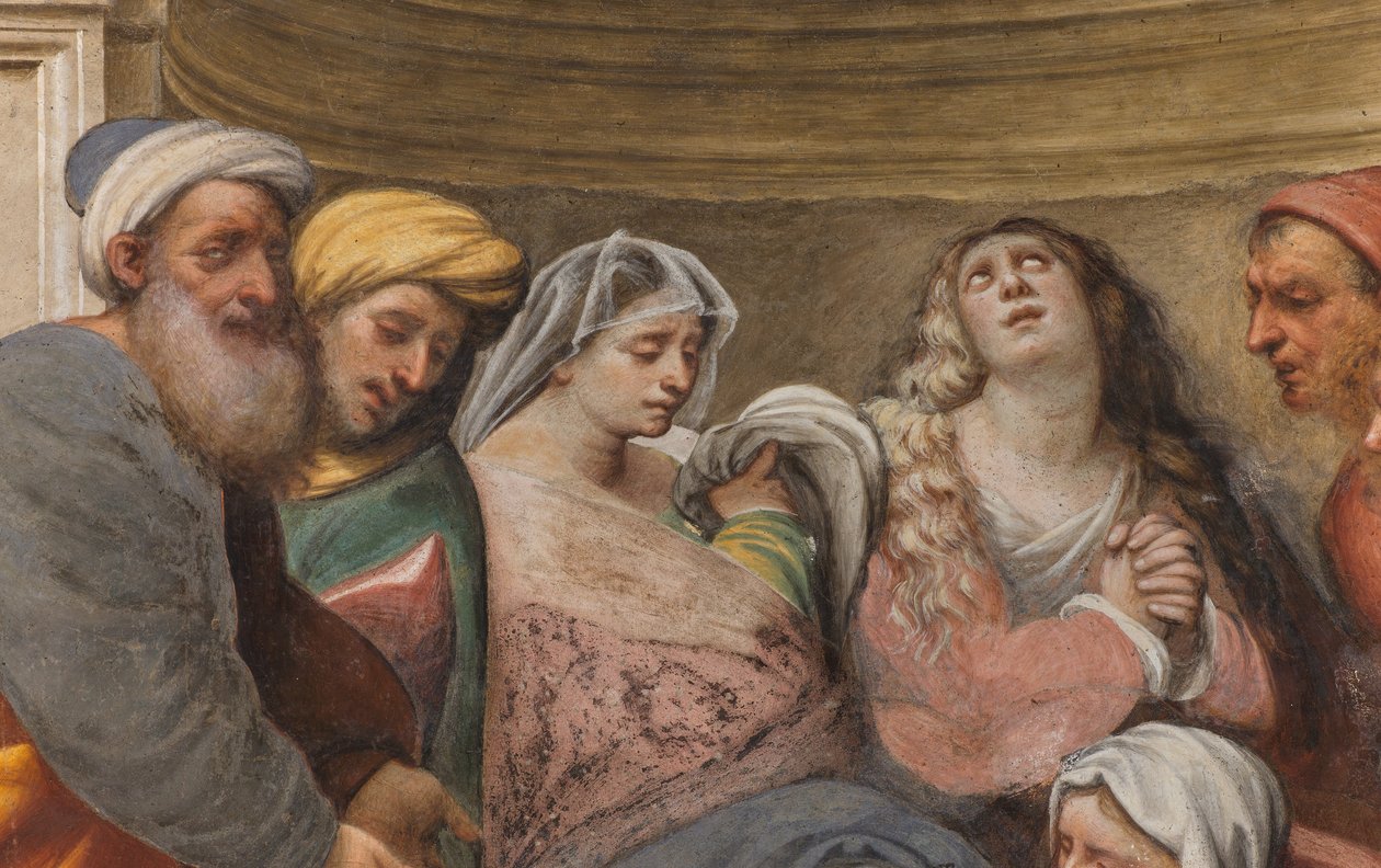 Counterfaccata, IL Pordenone, Deposición 1522 (detalle) de Giovanni Antonio Pordenone