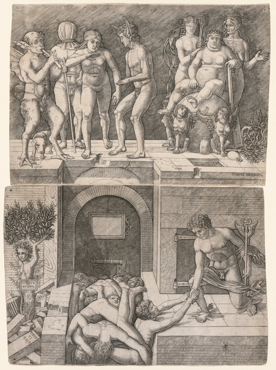 Alegoría de la caída de la humanidad ignorante de Giovanni Antonio da Brescia
