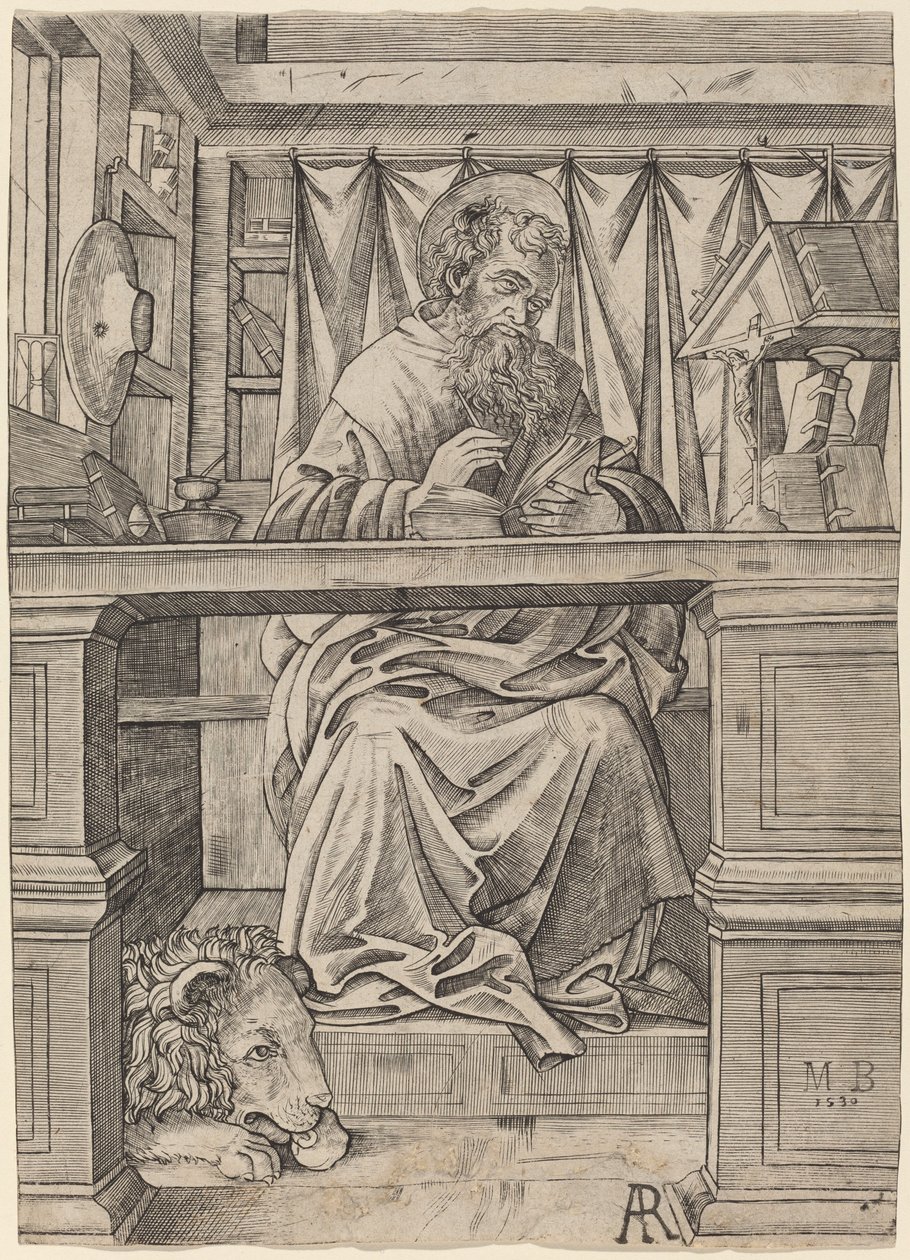 San Jerónimo en su estudio de Giovanni Antonio da Brescia
