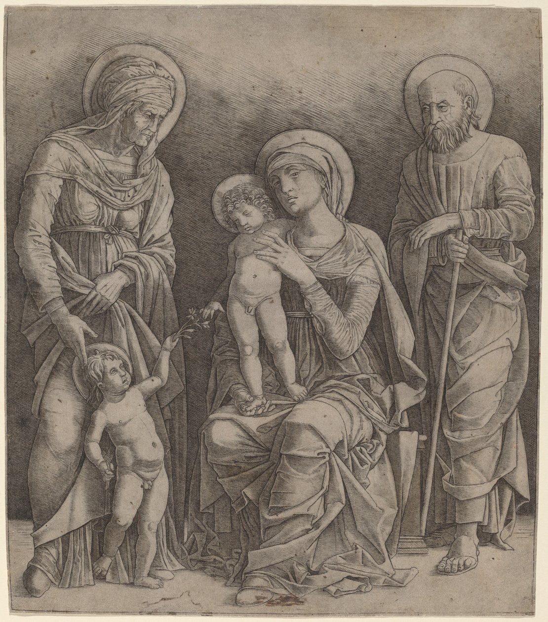 Sagrada Familia con Santa Isabel y el Niño San Juan de Giovanni Antonio da Brescia, after Andrea Mantegna