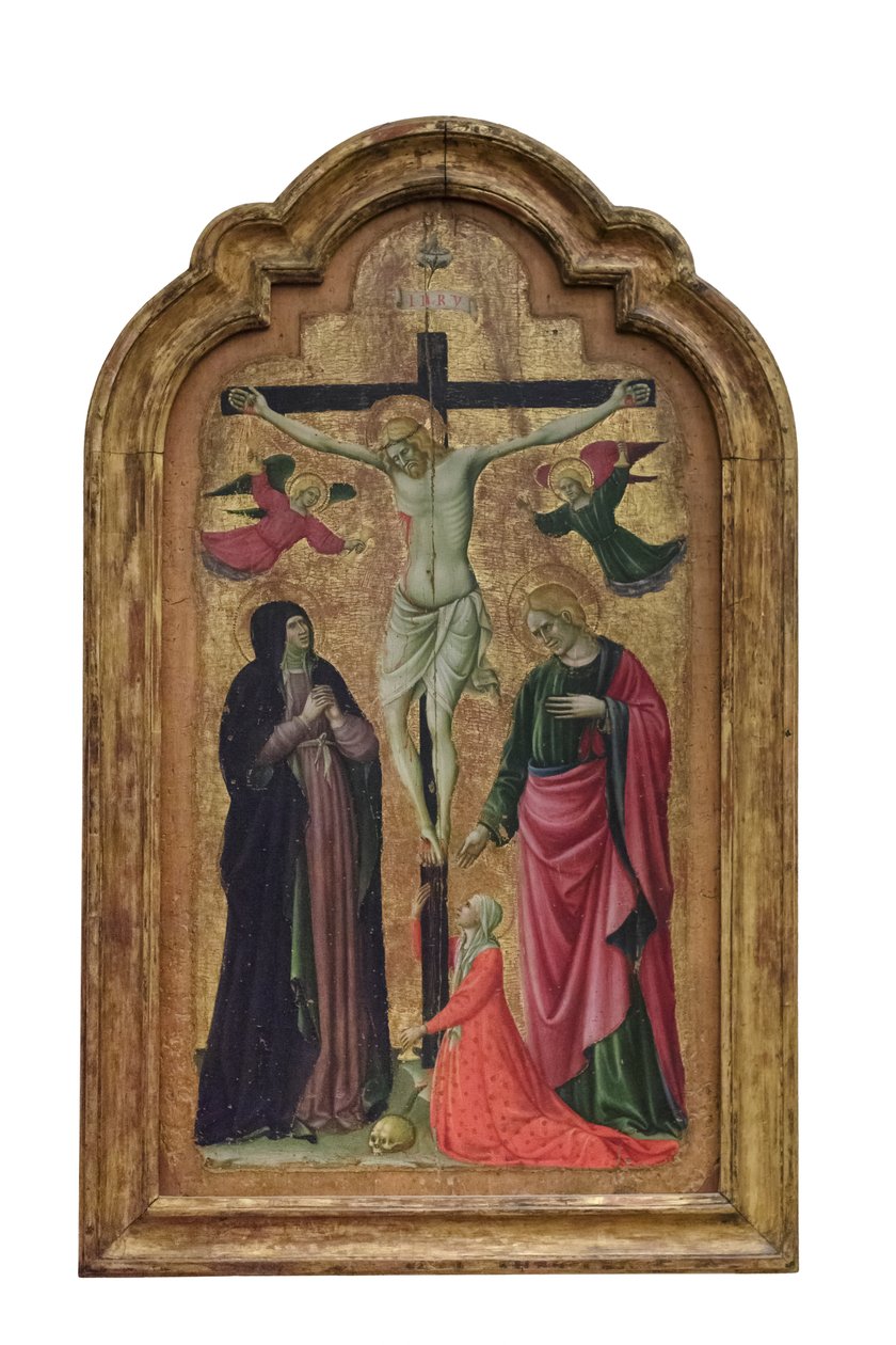 Crucifixión con Santa Lucía, c.1465-70 (temple sobre madera) de Giovanni Antonio da Pesaro