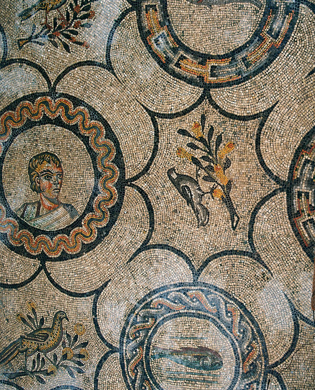 Detalle del piso de la Basílica Cristiana Primitiva de Aquileia, Udine de Phillipe de Marlier